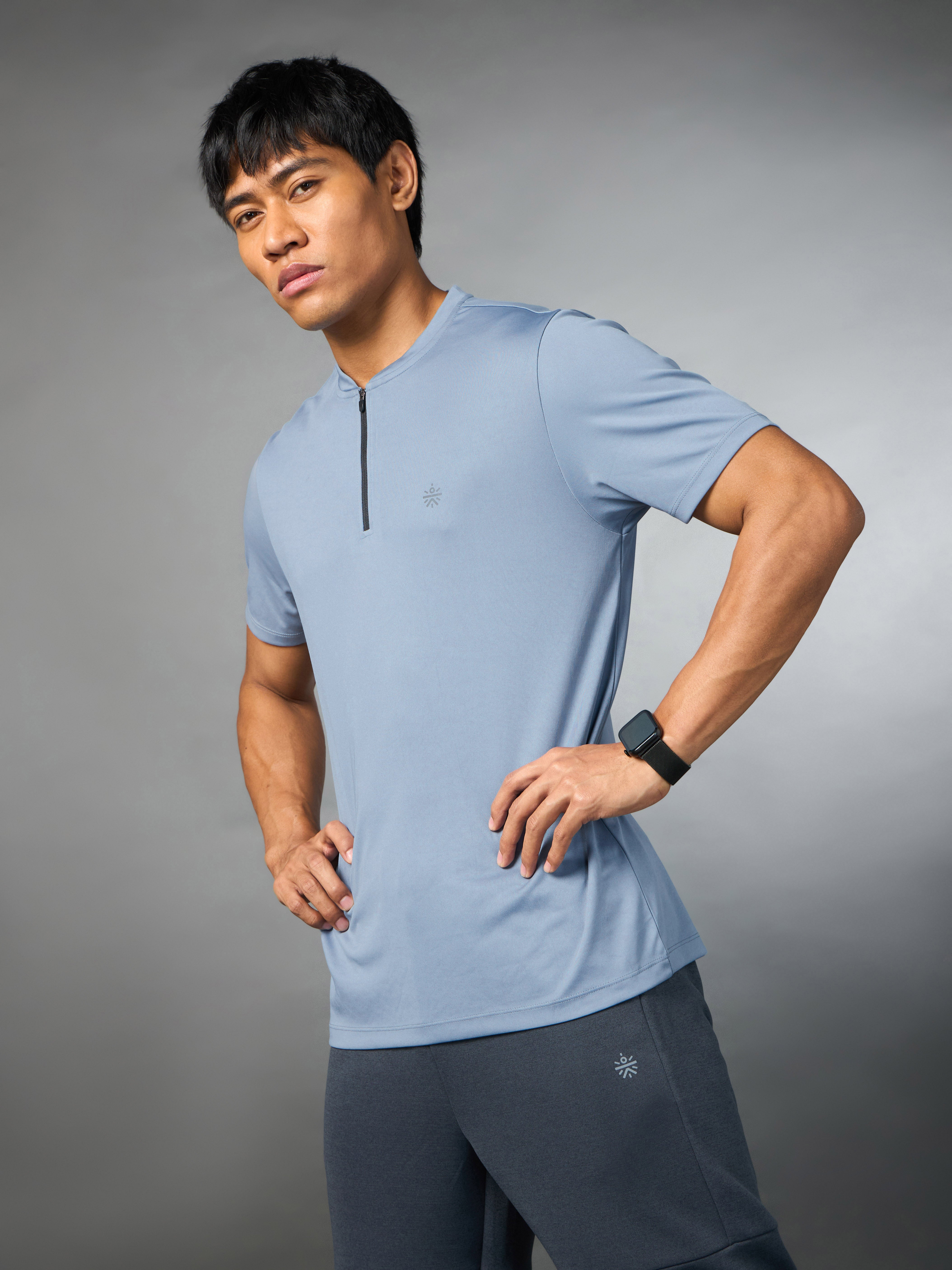 Men's All Terrain Blue Running T-shirt