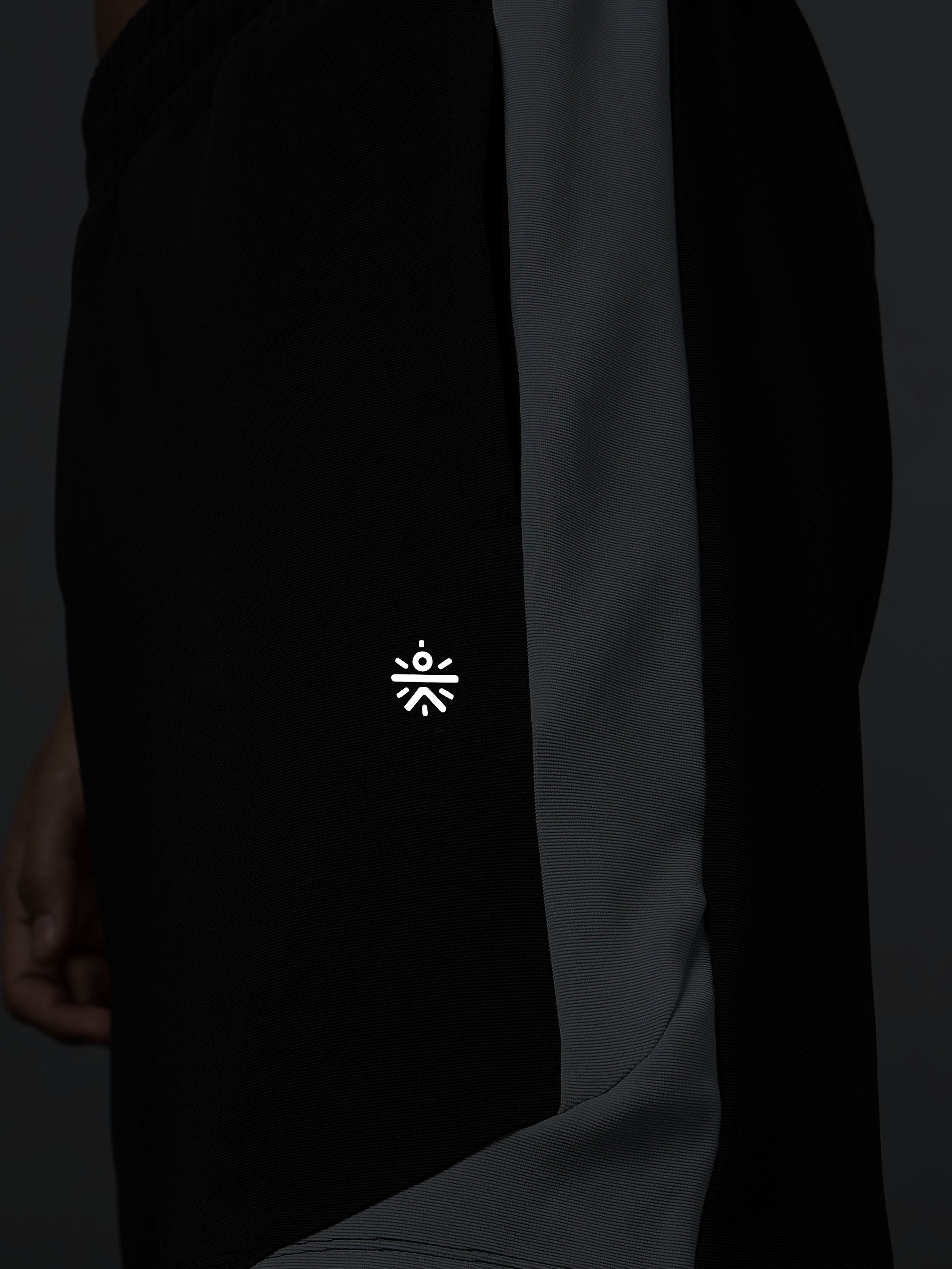 Men's Pace Up Black Running Shorts