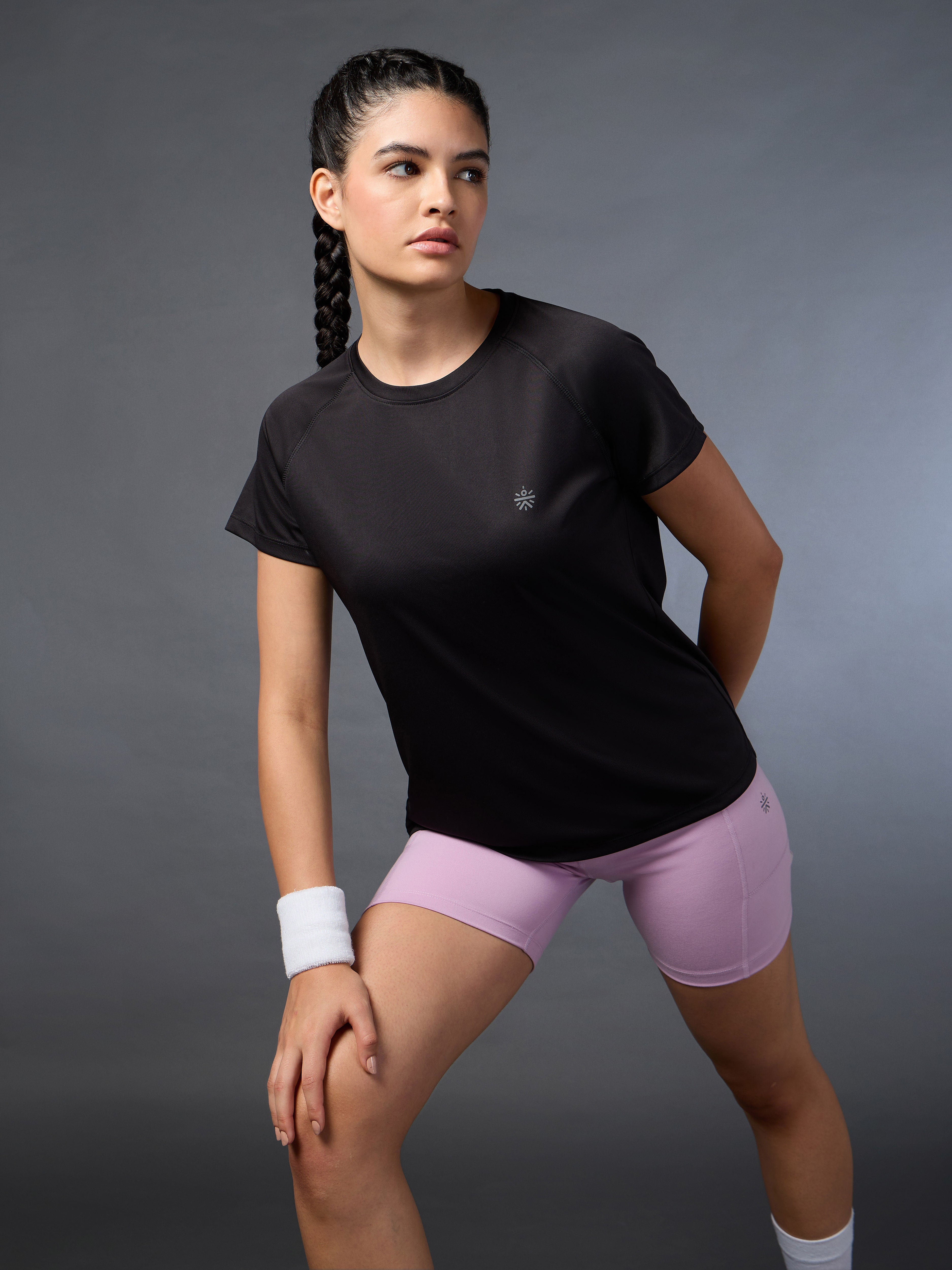Women's Run Hype Black T-shirt