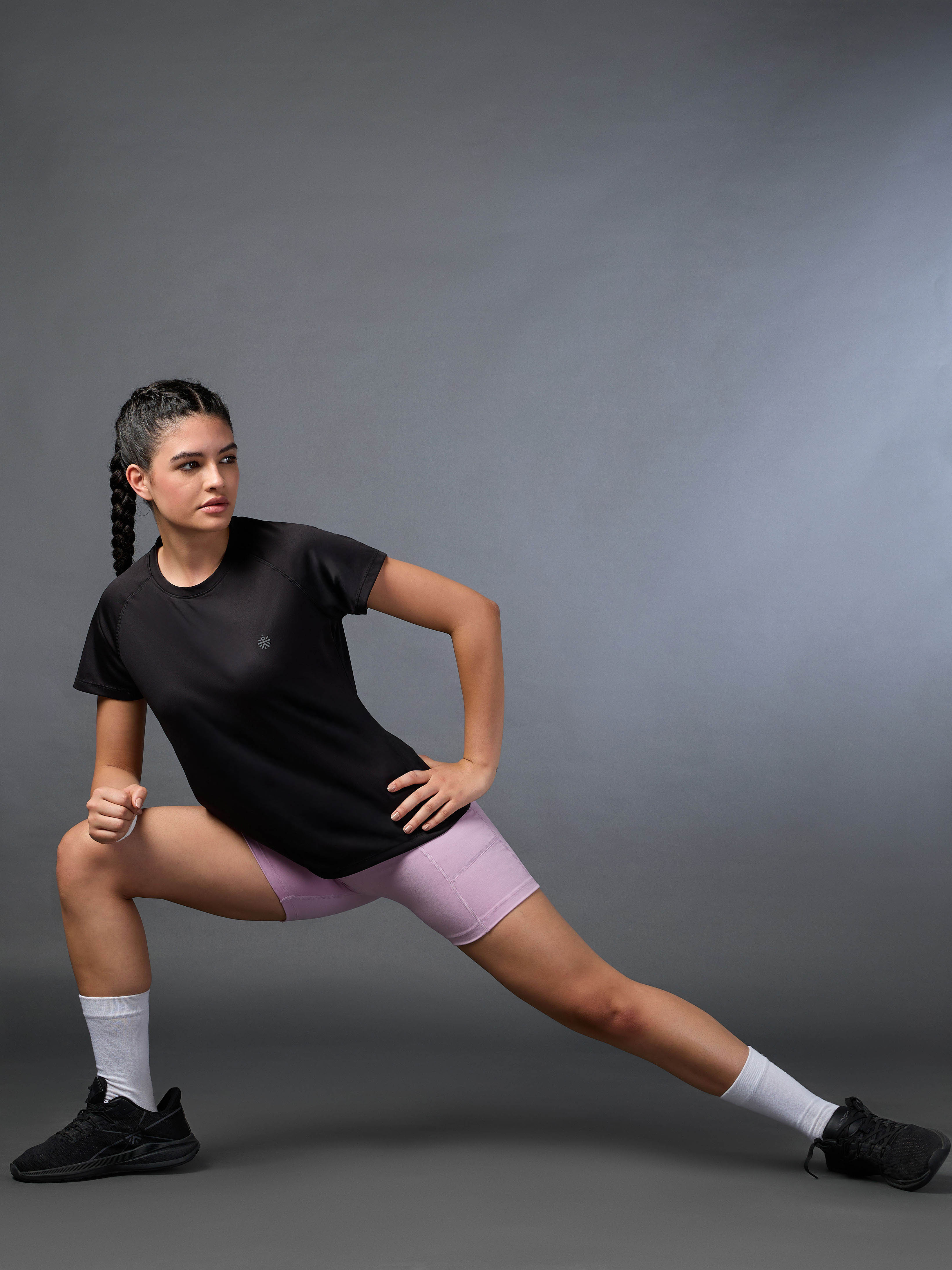 Women's Run Hype Black T-shirt