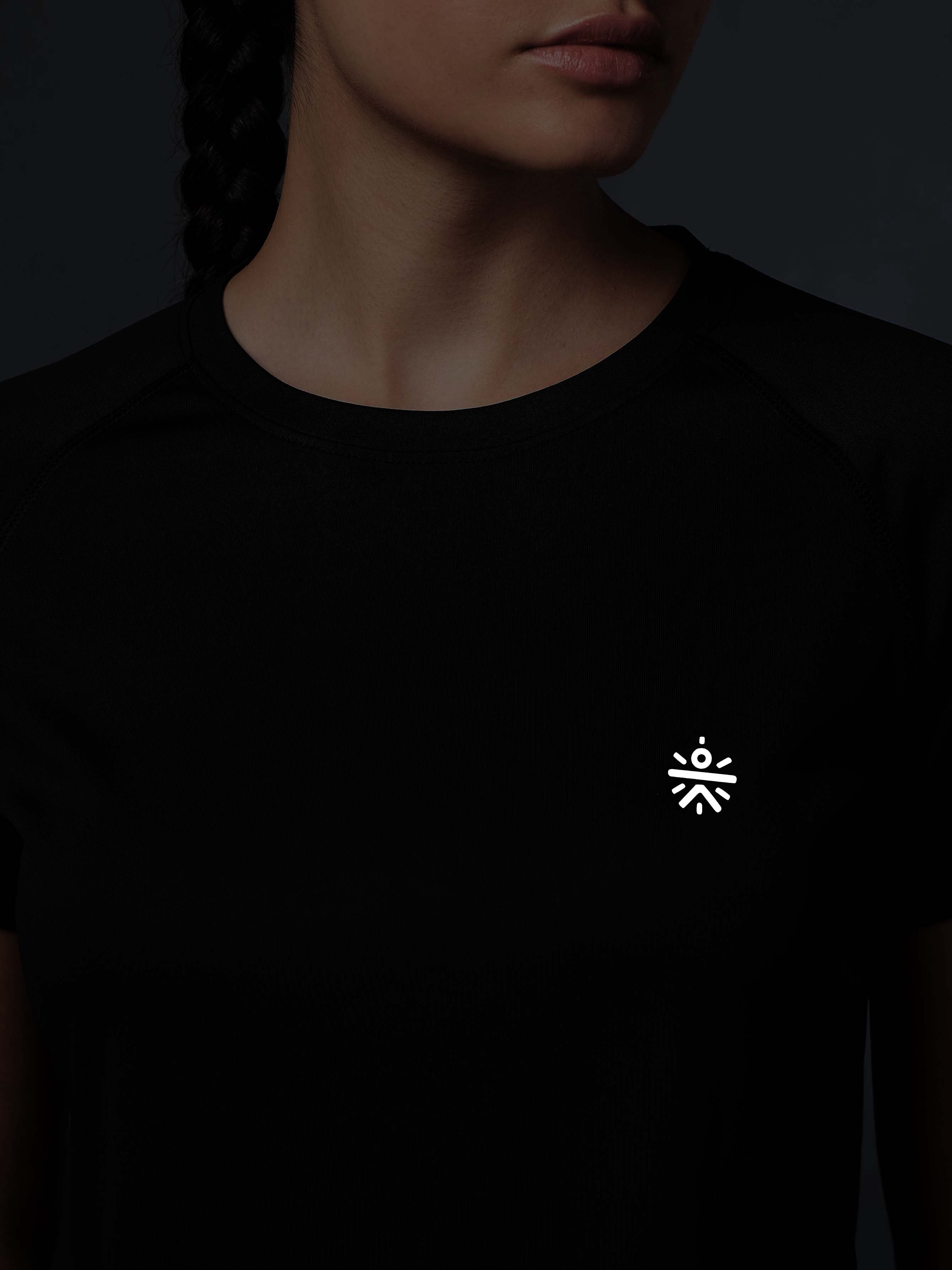 Women's Run Hype Black T-shirt
