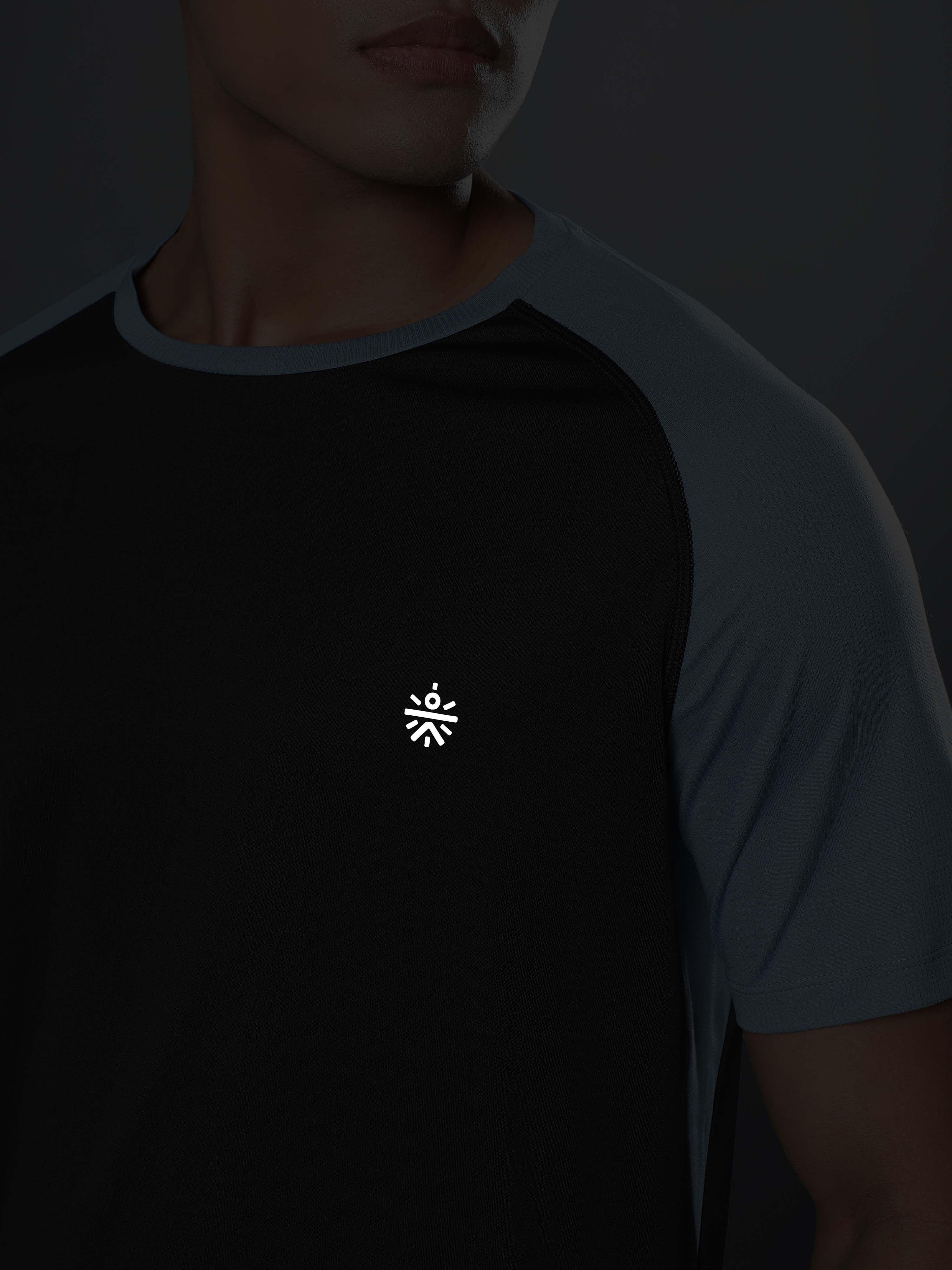 Men's Warm-Up Black Running T-shirt