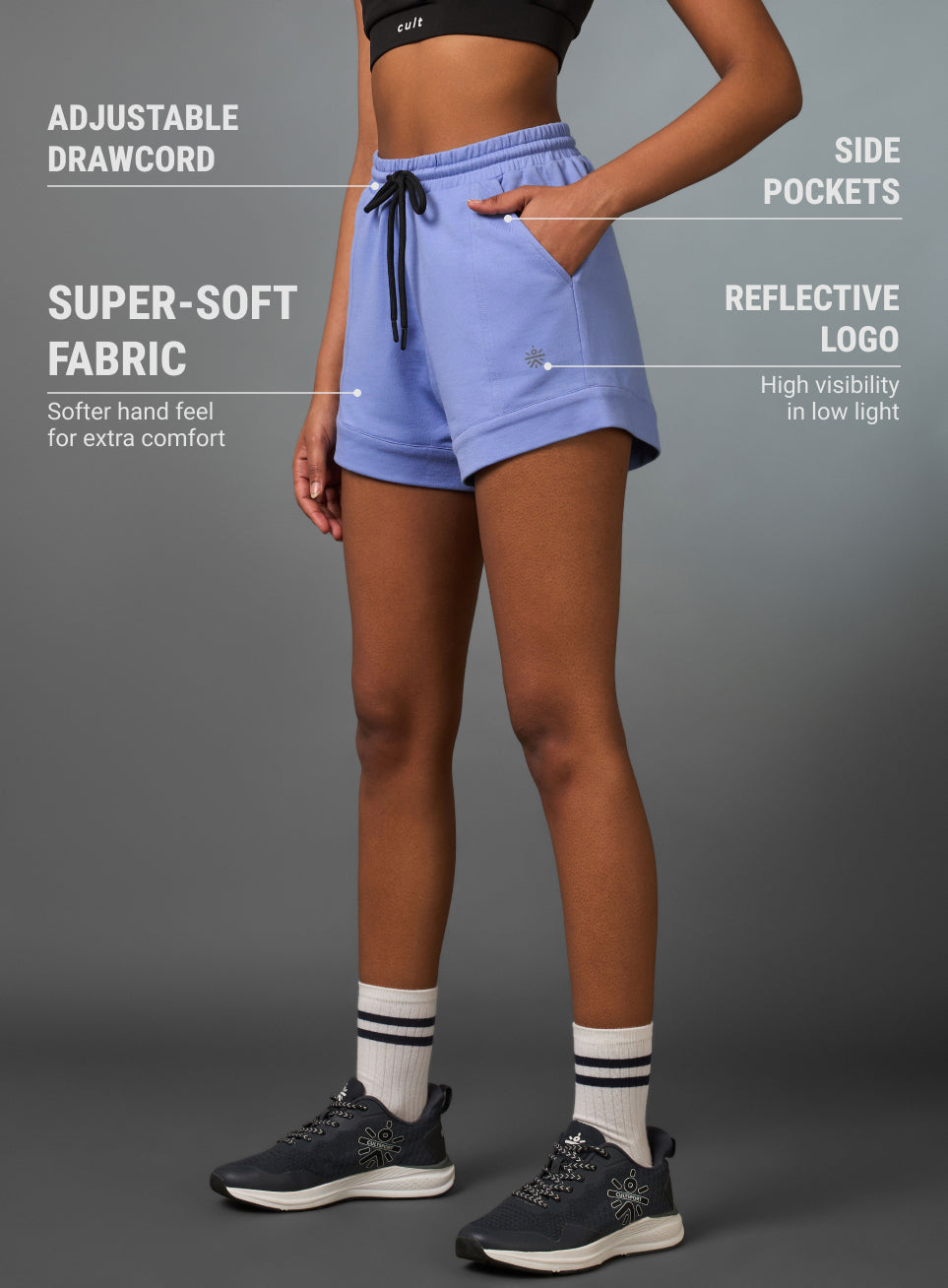 Women's Play All Day Purple Shorts