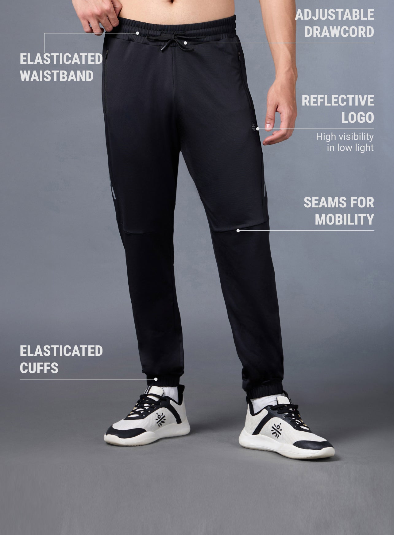 Men's Run Extra Mile Black Joggers