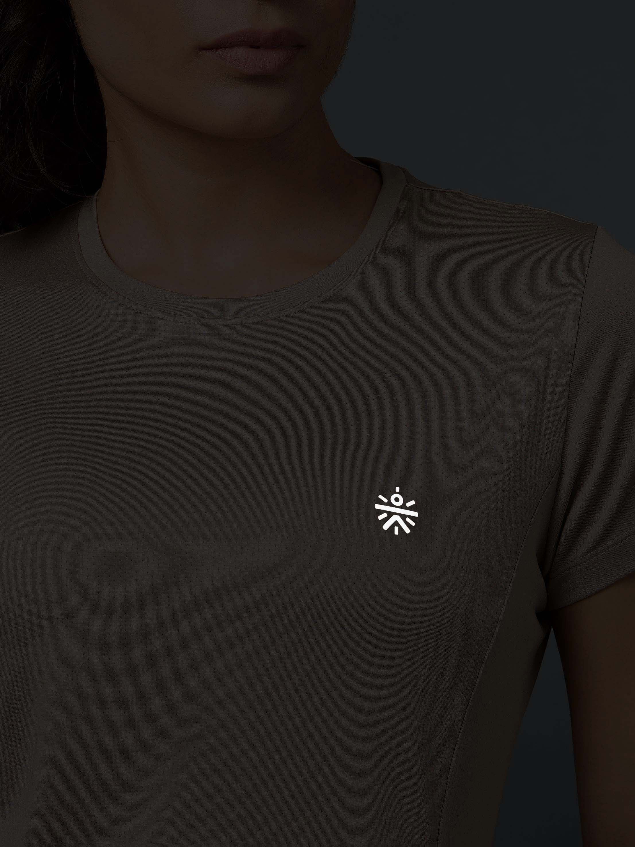 Women's Beige Move Forward Running T-shirt