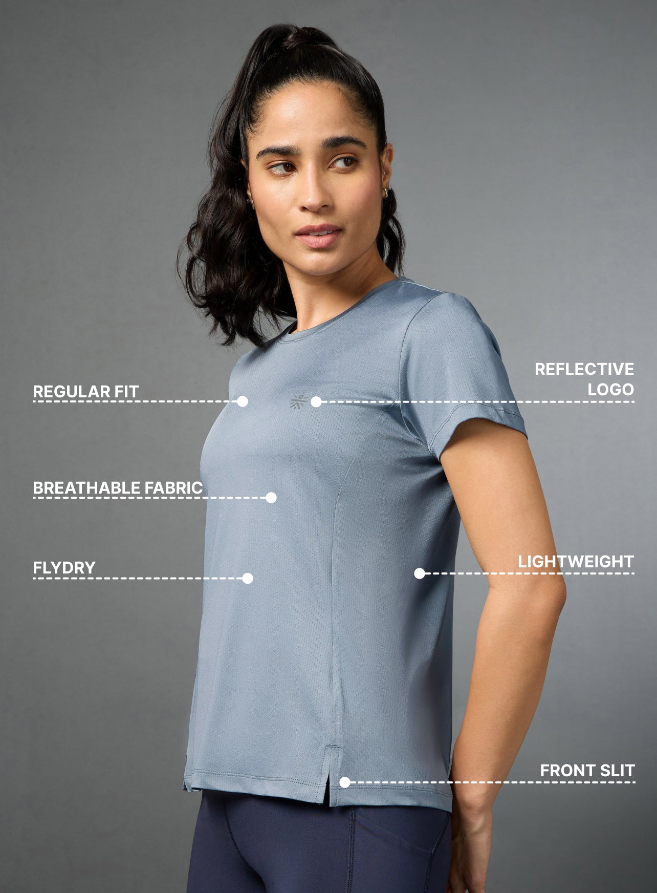 Women's Teal Move Forward Running T-shirt