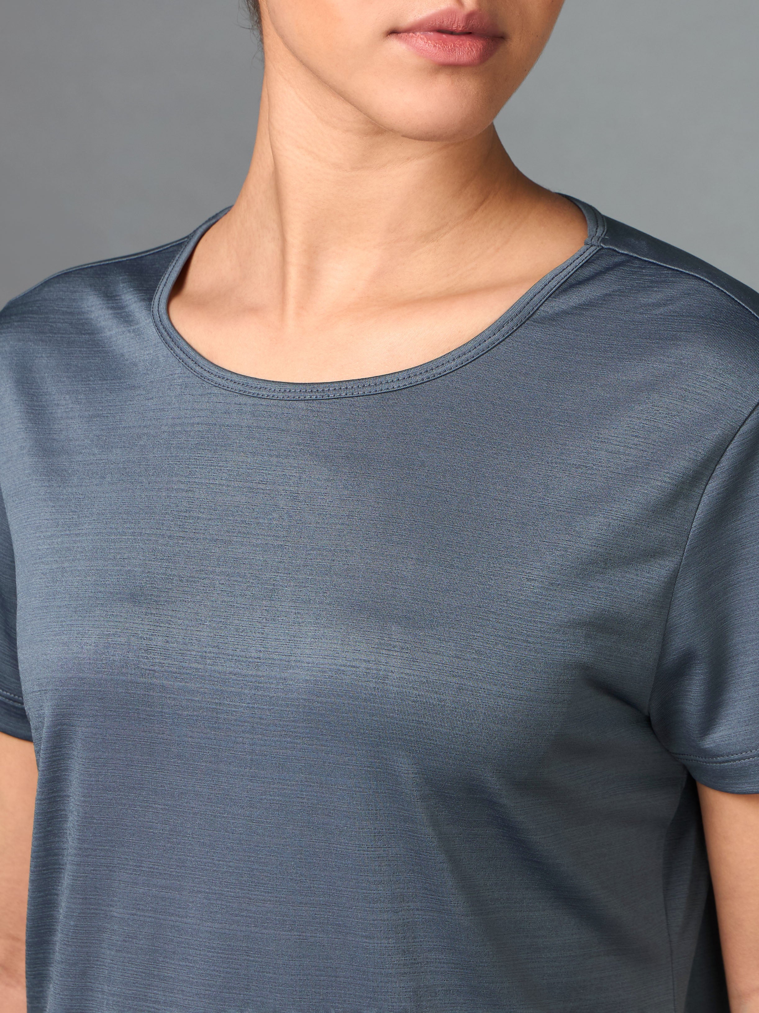 Women's Grey Arrow Knit Running Top