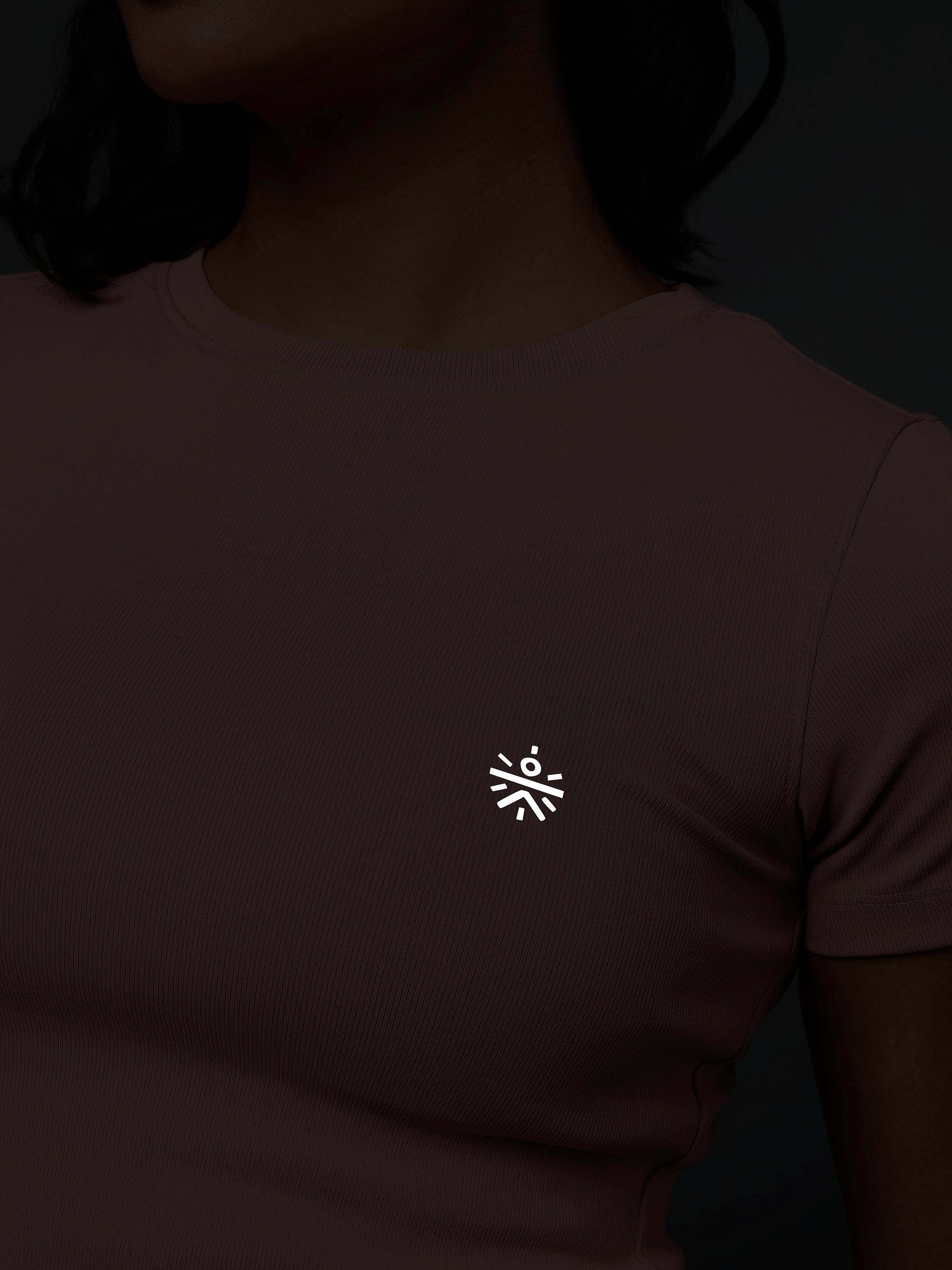 Women's Action Packed Running Pink Crop Top