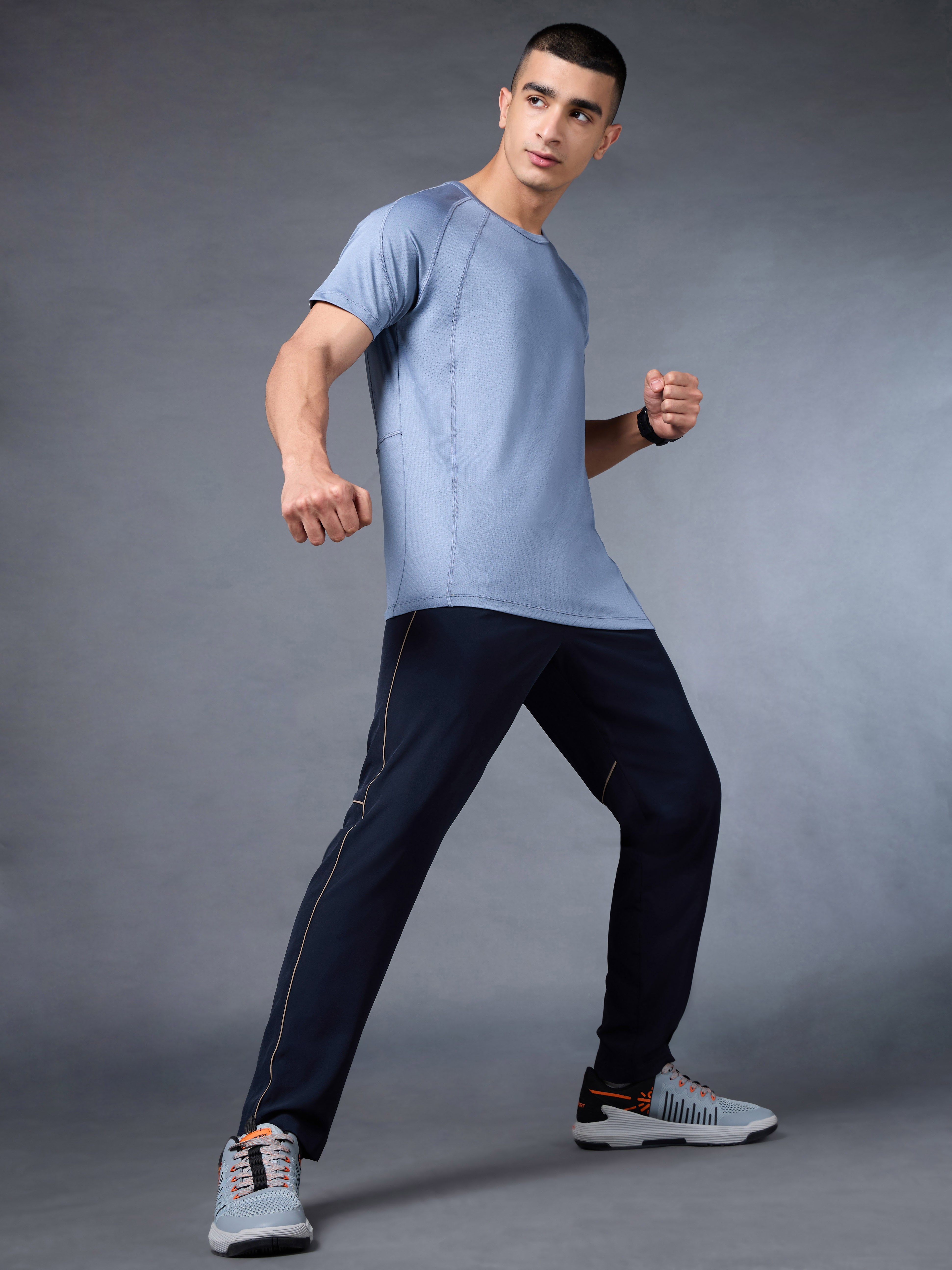 Men's Navy Pace up Running Trackpants