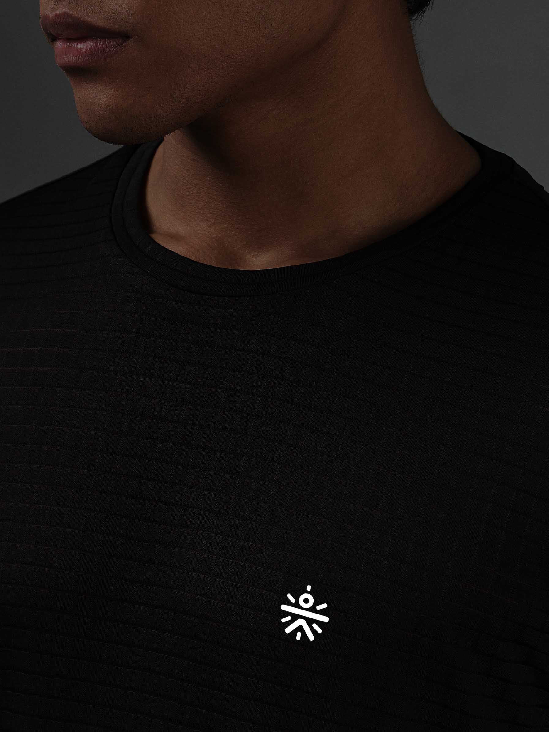 Men's Technical Knit Black High Performance T-shirt