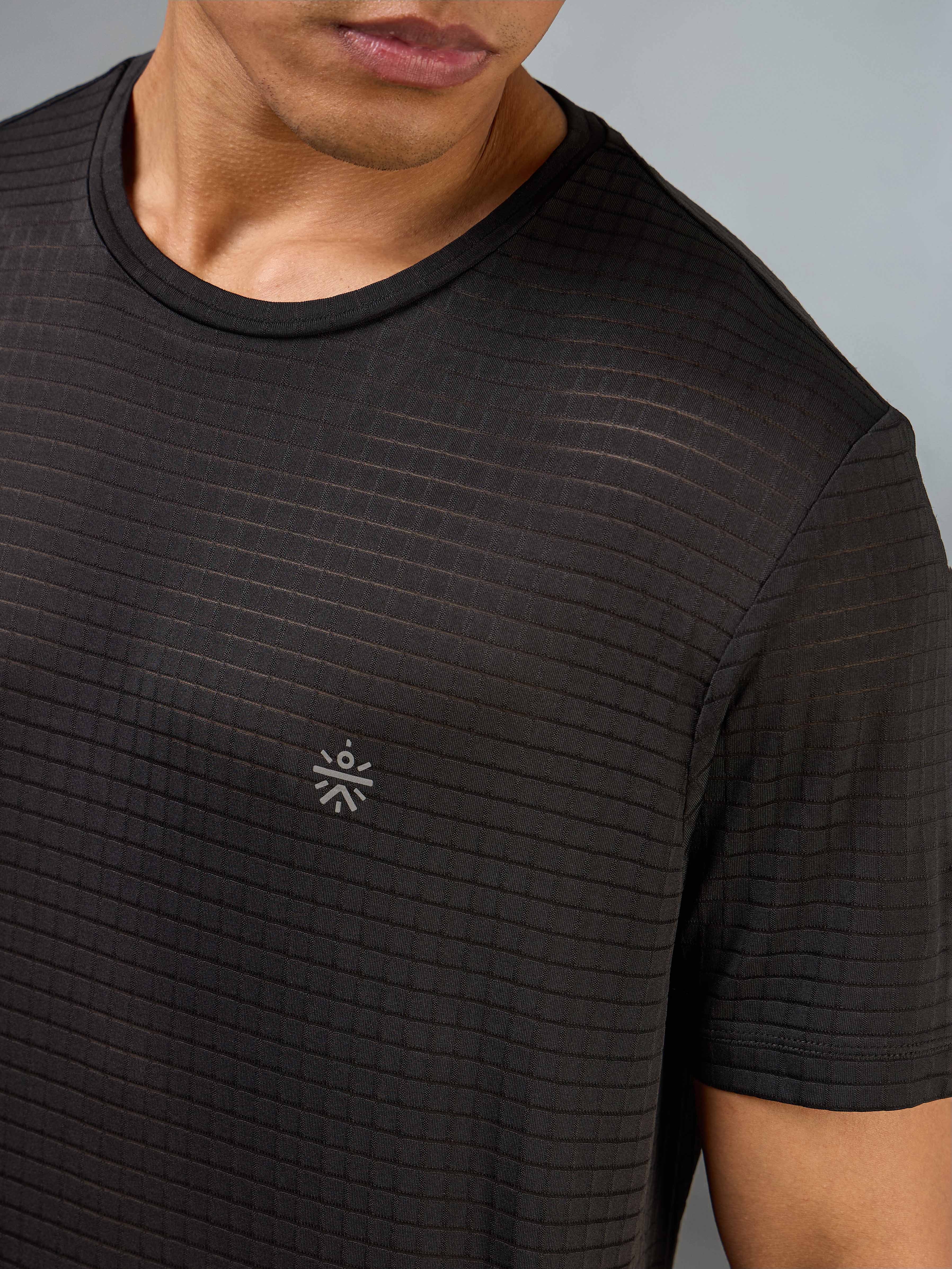 Men's Technical Knit Black High Performance T-shirt