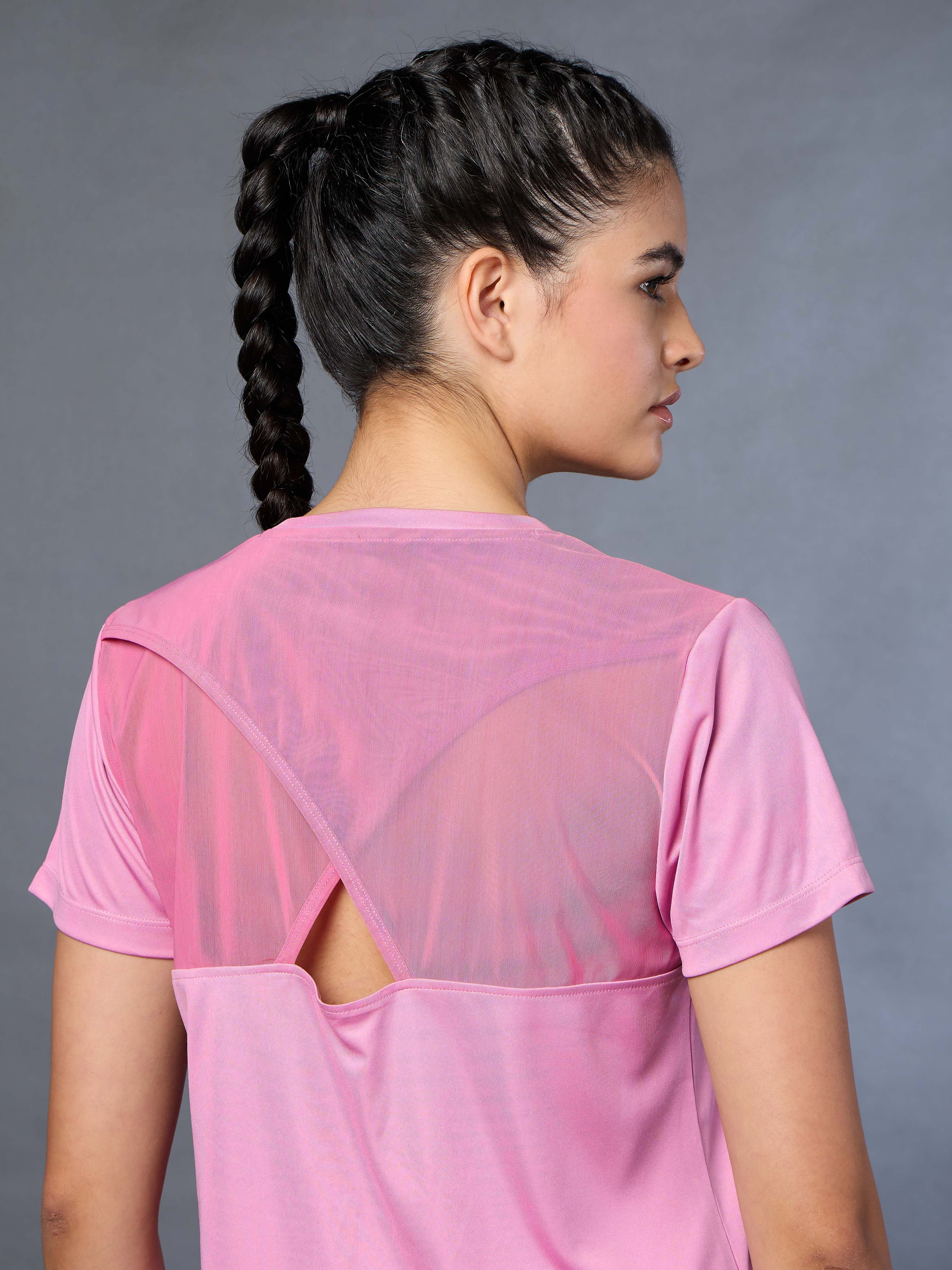 Women's Purple Cross Over Fit Top