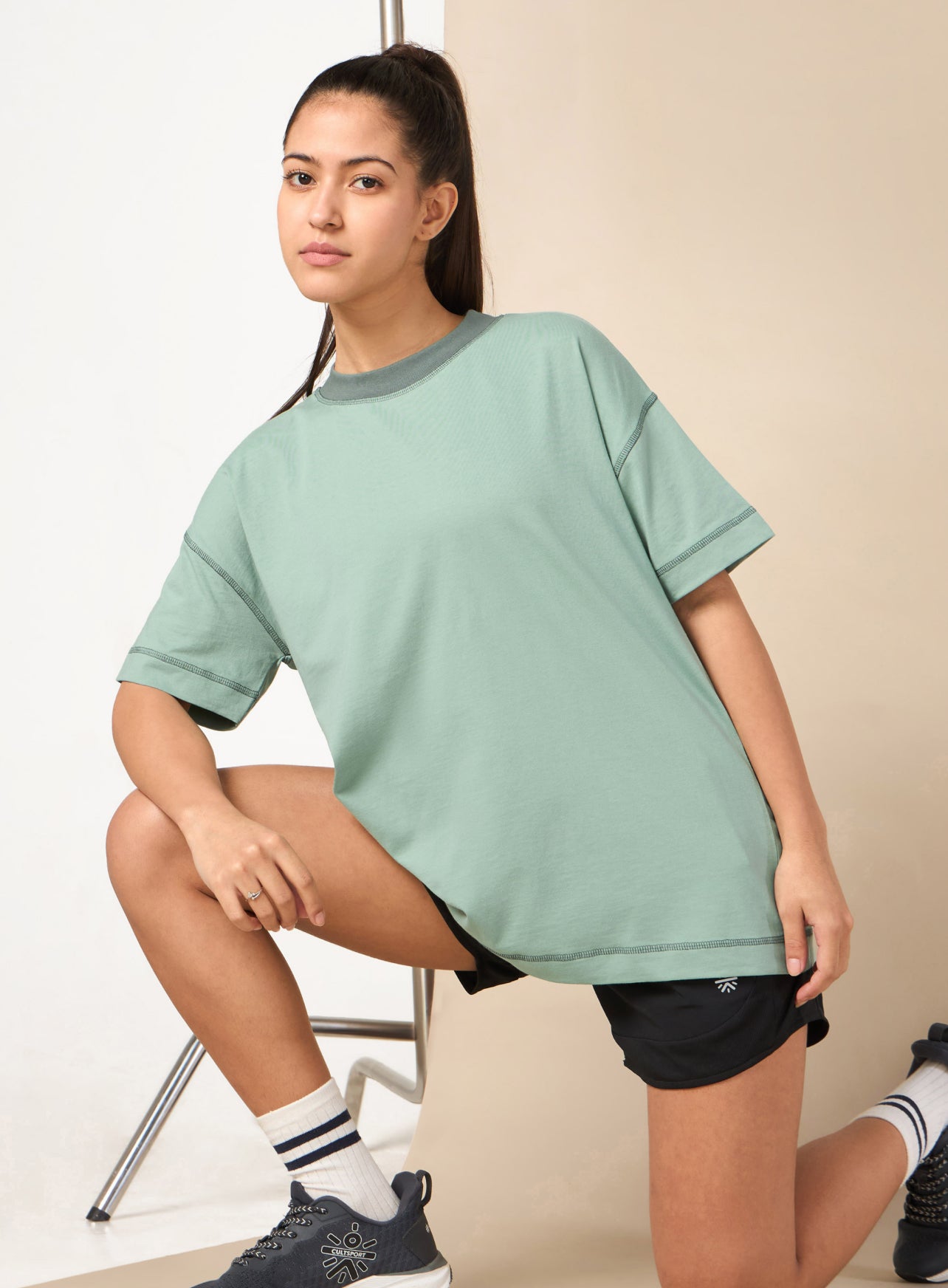 Women's Green Relaxed Lounge T-shirt