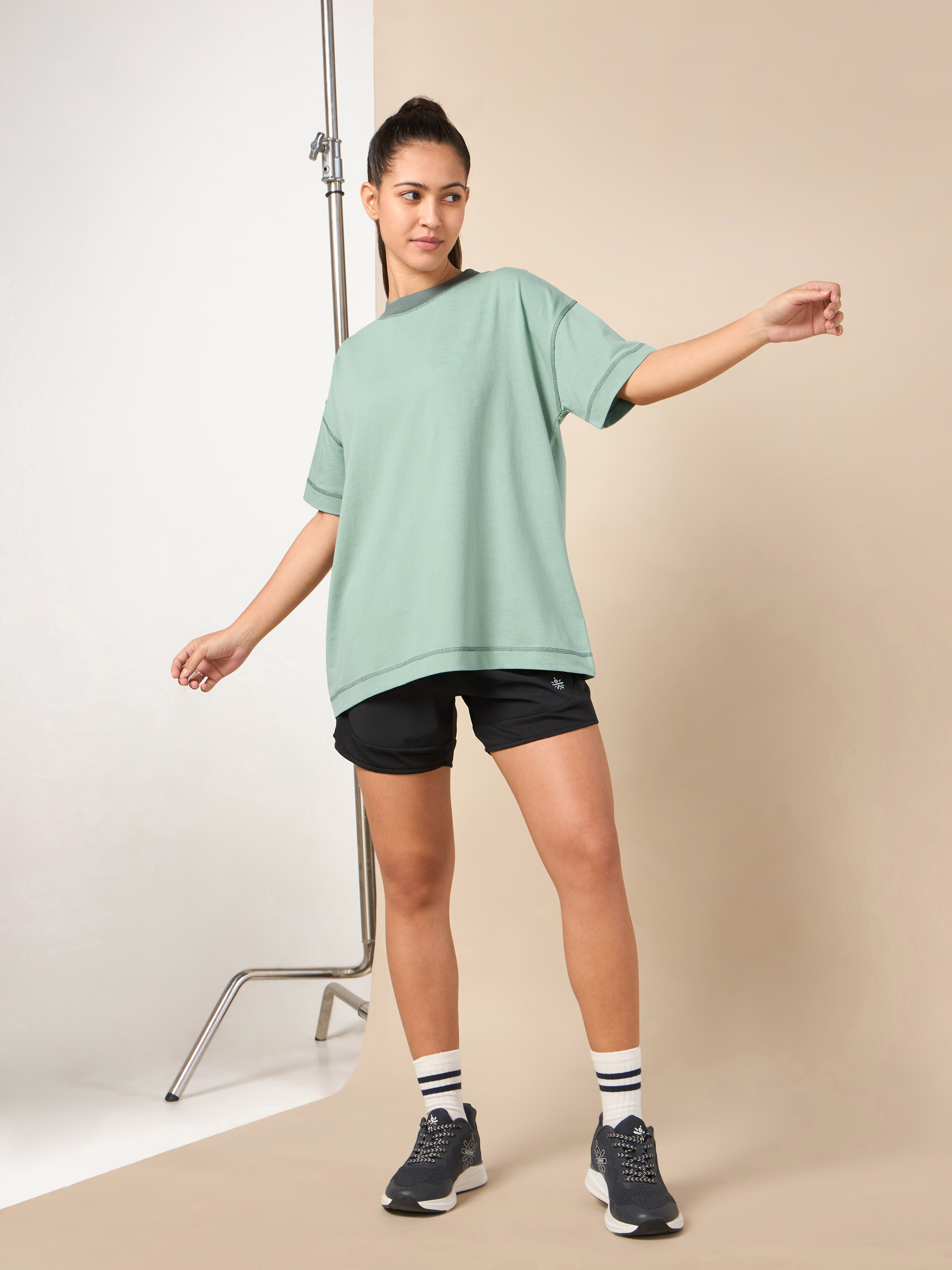 Women's Green Relaxed Lounge T-shirt