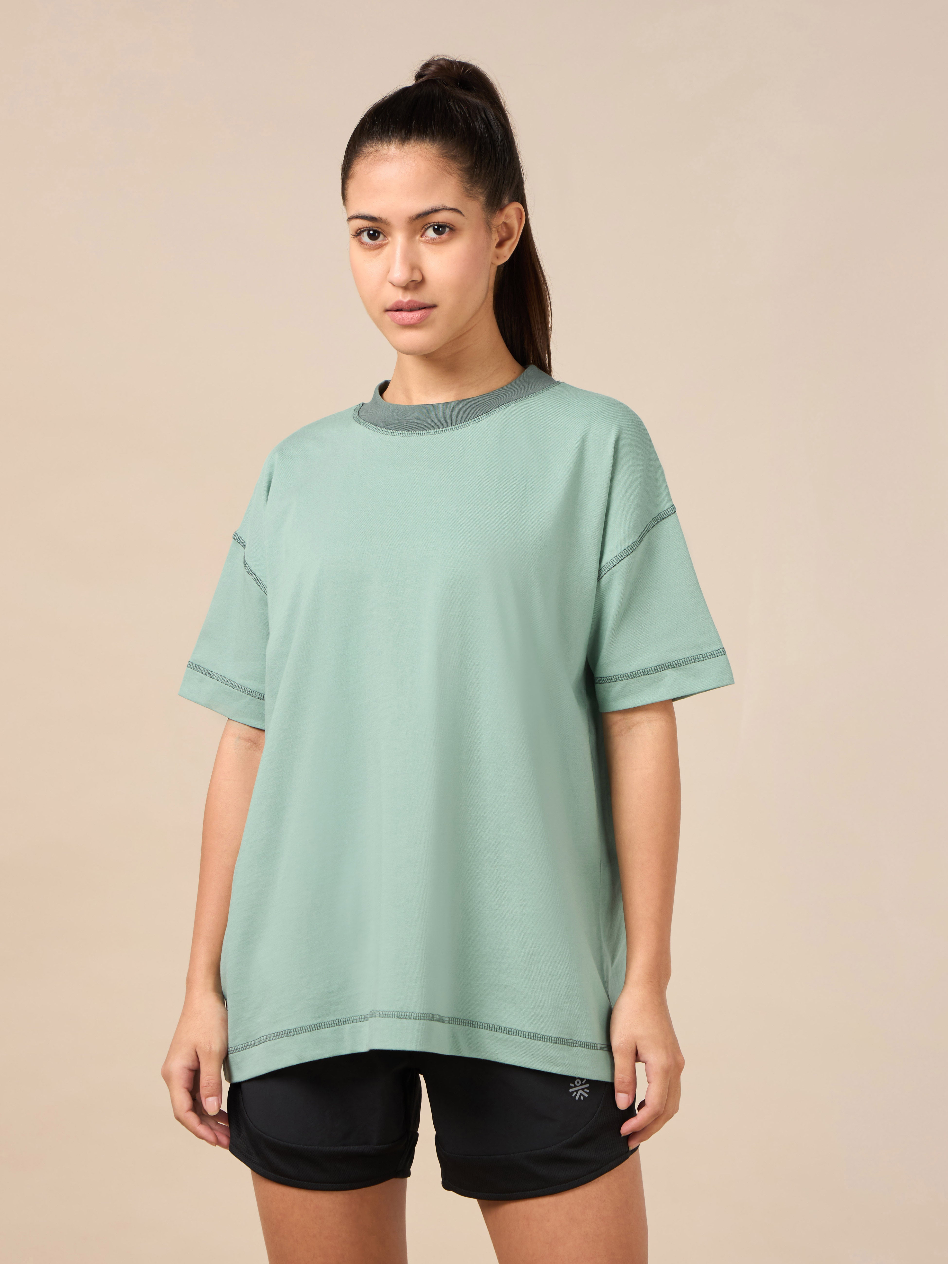 Women's Green Relaxed Lounge T-shirt