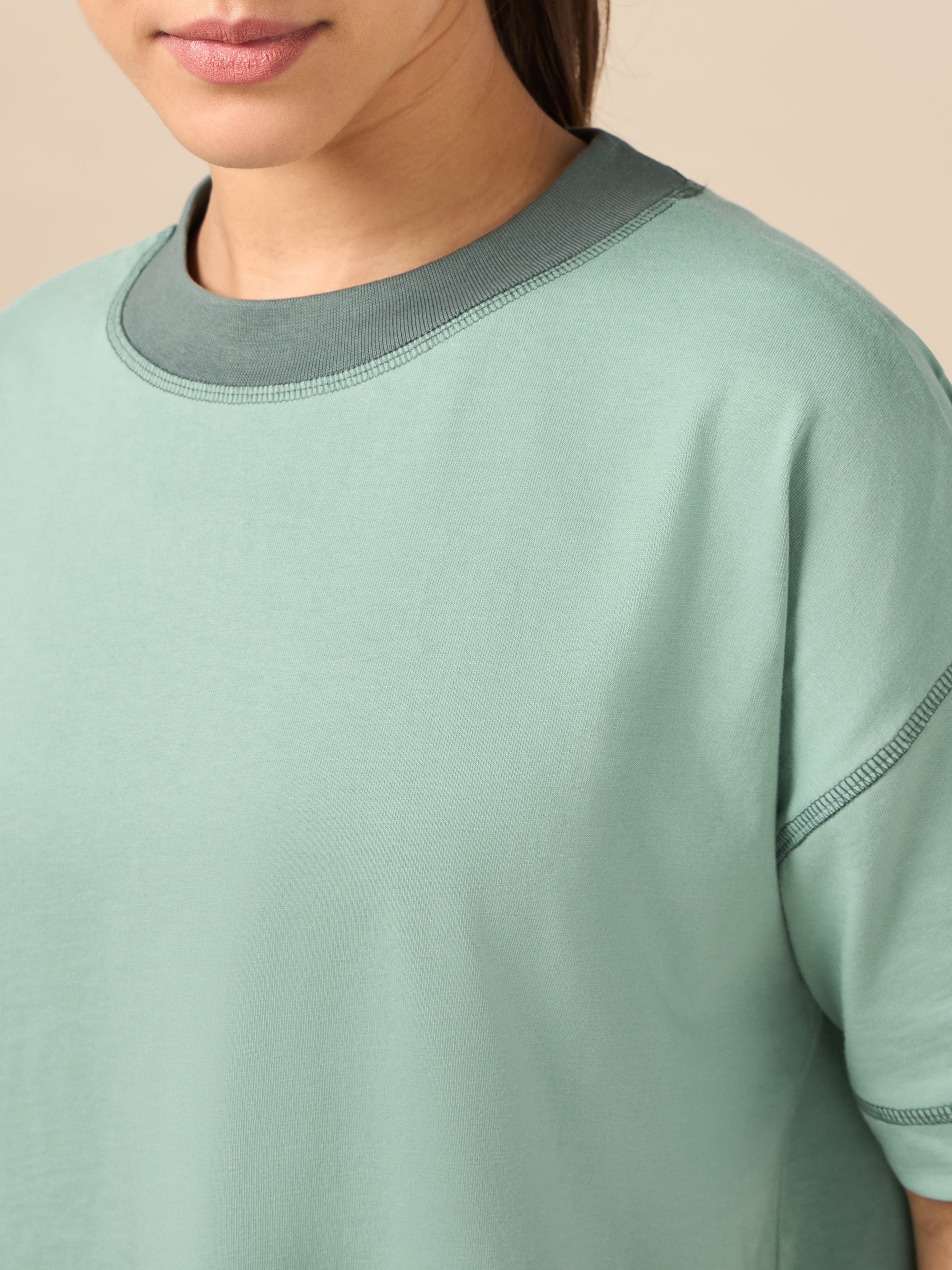 Women's Green Relaxed Lounge T-shirt