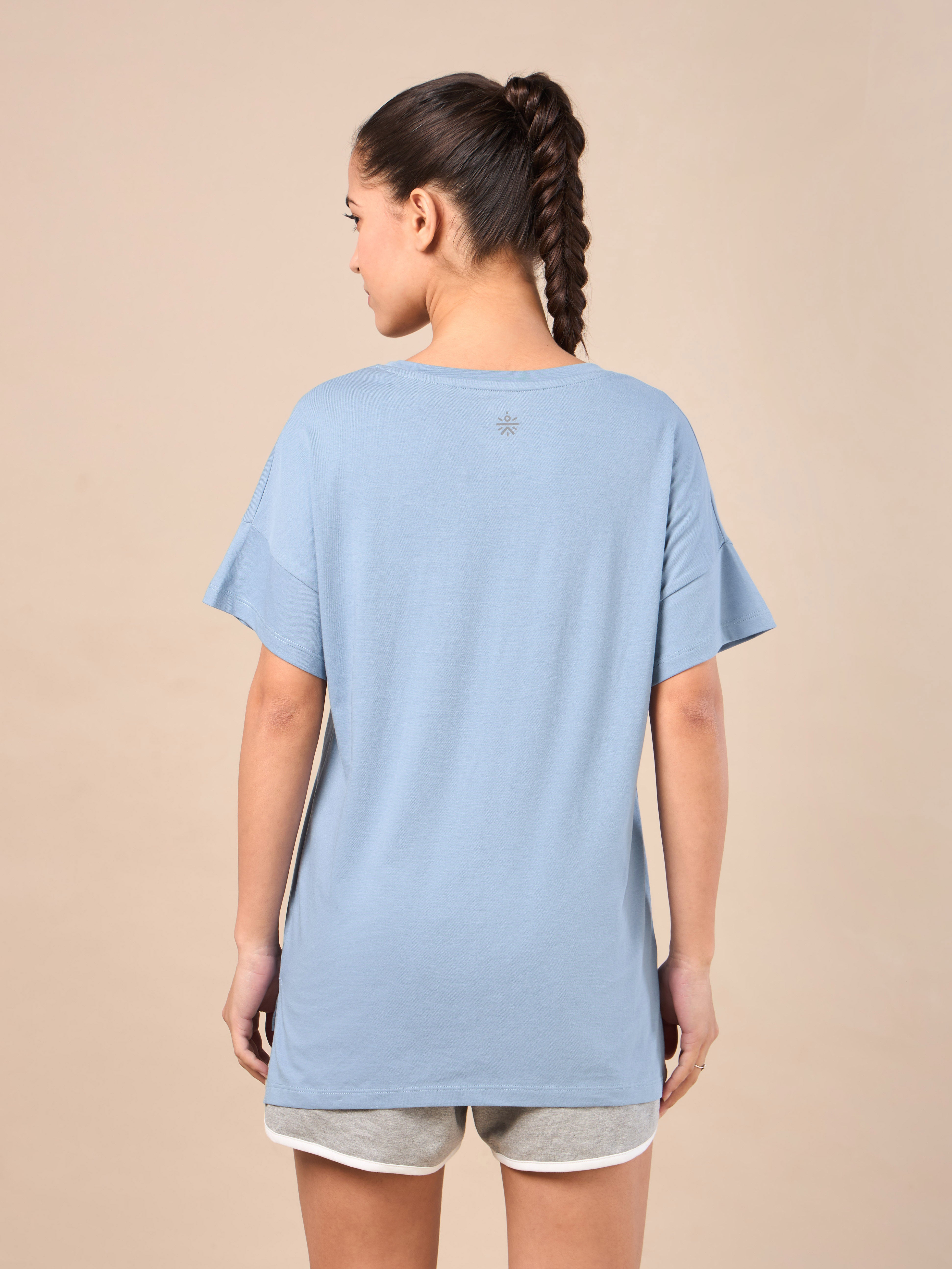 Women's Blue Relaxed Leisure T-shirt