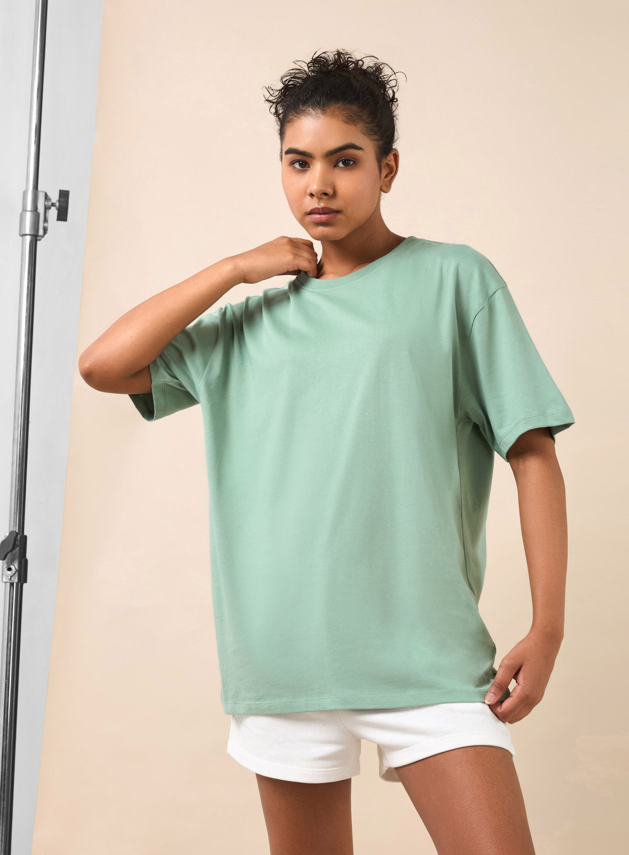 Women's Lounge Oversized Fit Green T-shirt