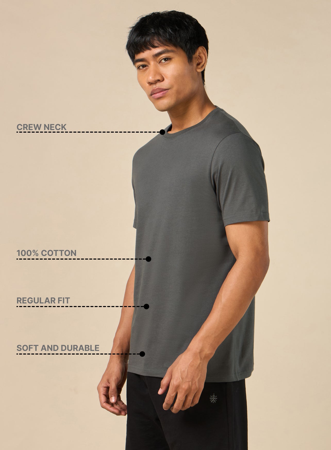 Men's Cult Essential Cotton Pack of 2 T-shirts - Grey & Red