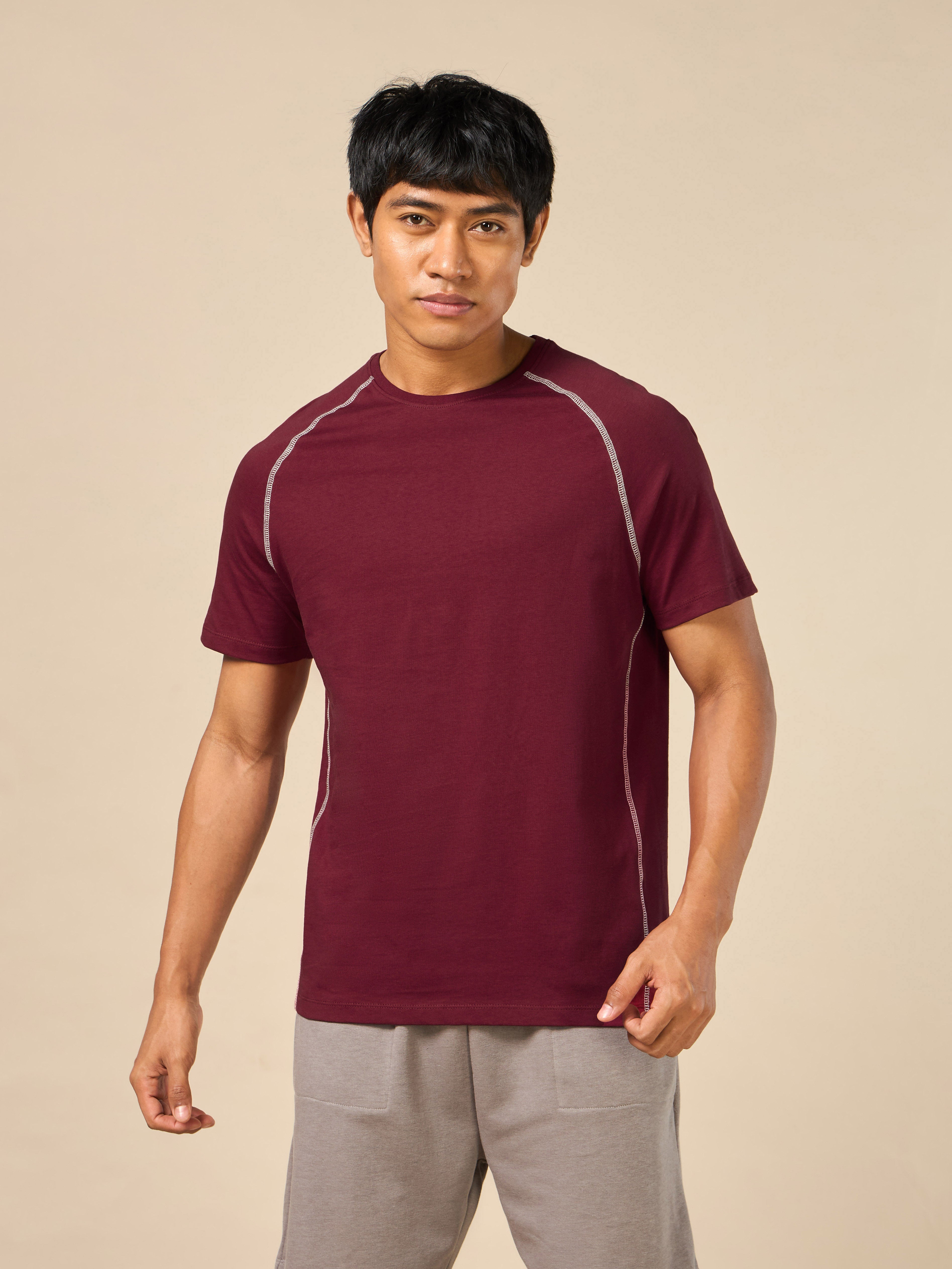 Men's Cult Essential Maroon Training T-shirt