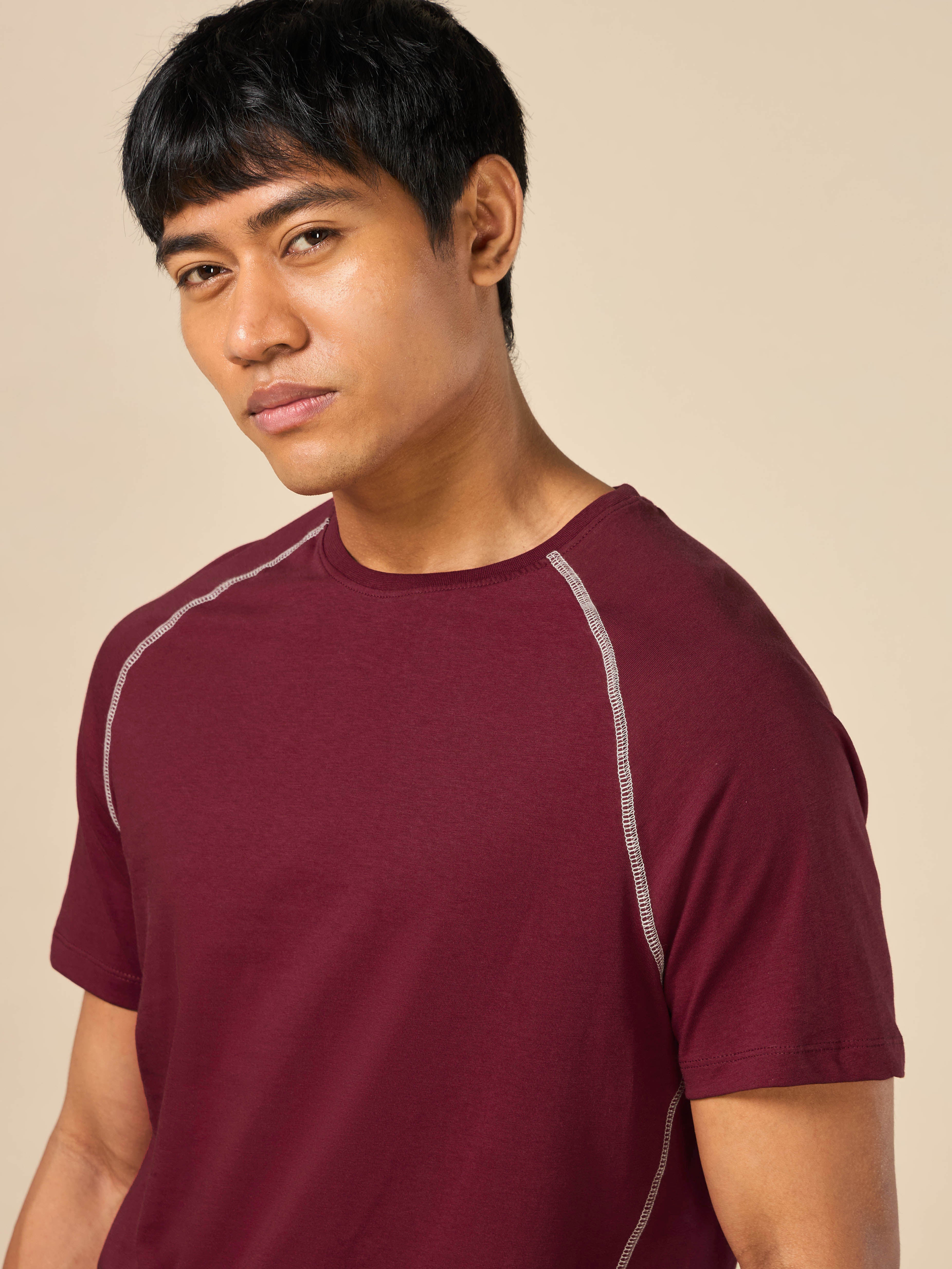 Men's Cult Essential Maroon Training T-shirt