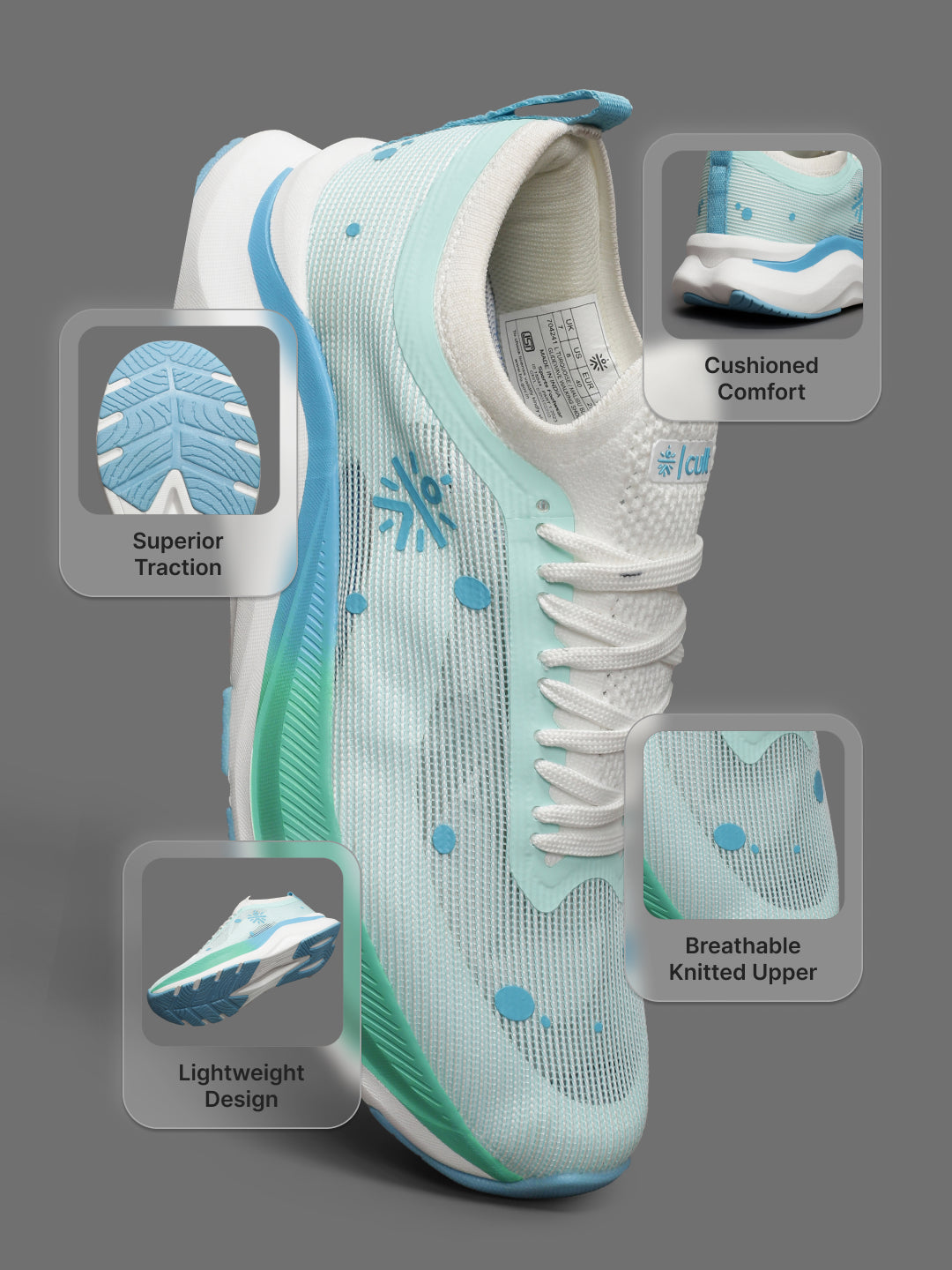 cult Women's Glidewave Running Shoes - L.Turquoise