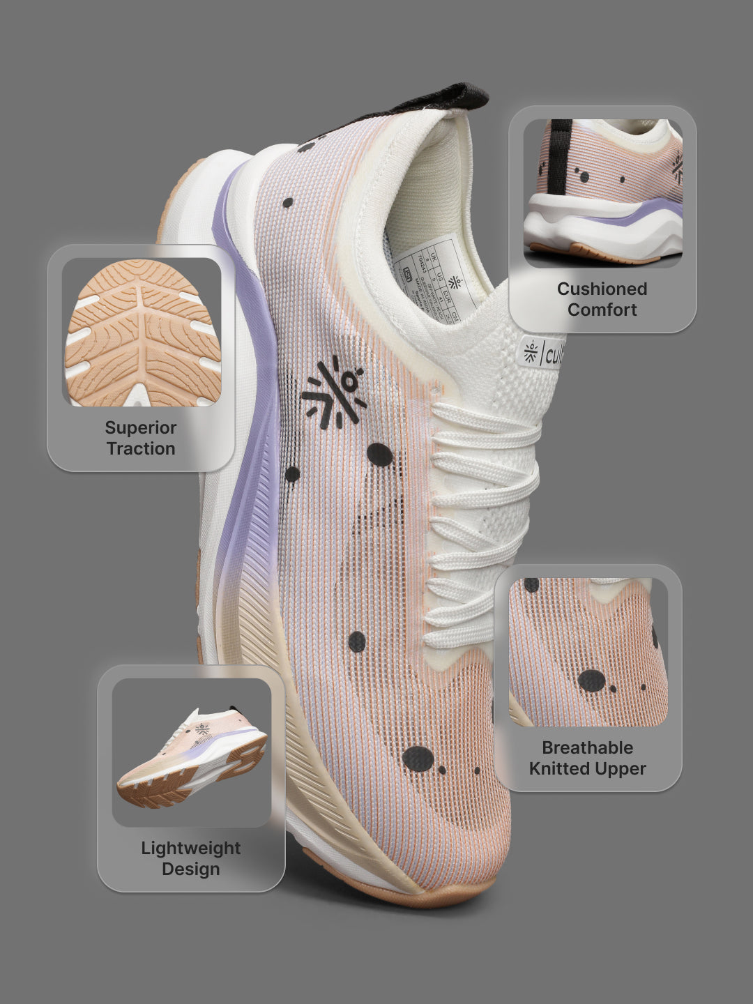 cult Women's Glidewave Running Shoes - Peach