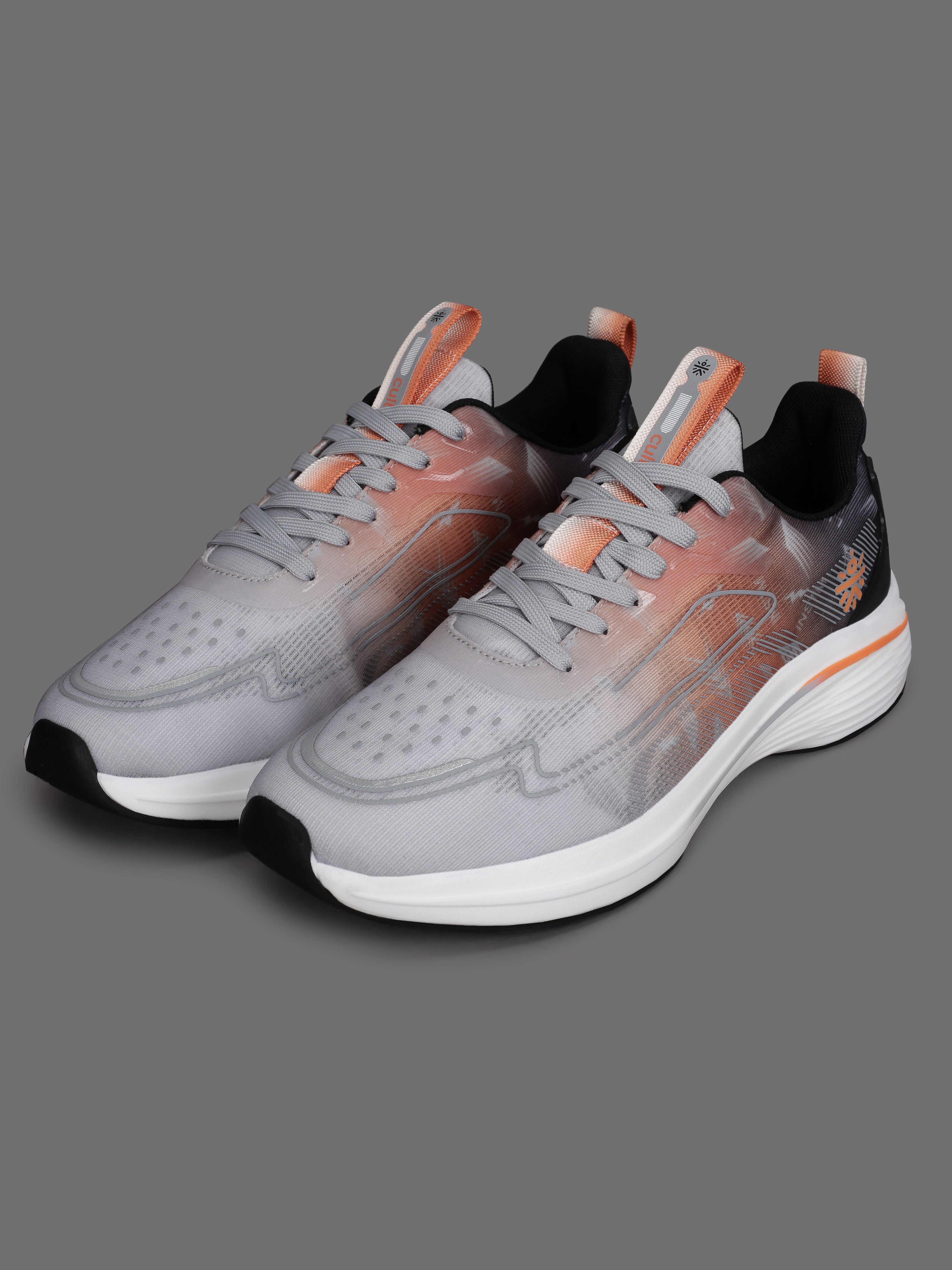 cult Men's Xypher Running Shoes - D.Grey/Orange