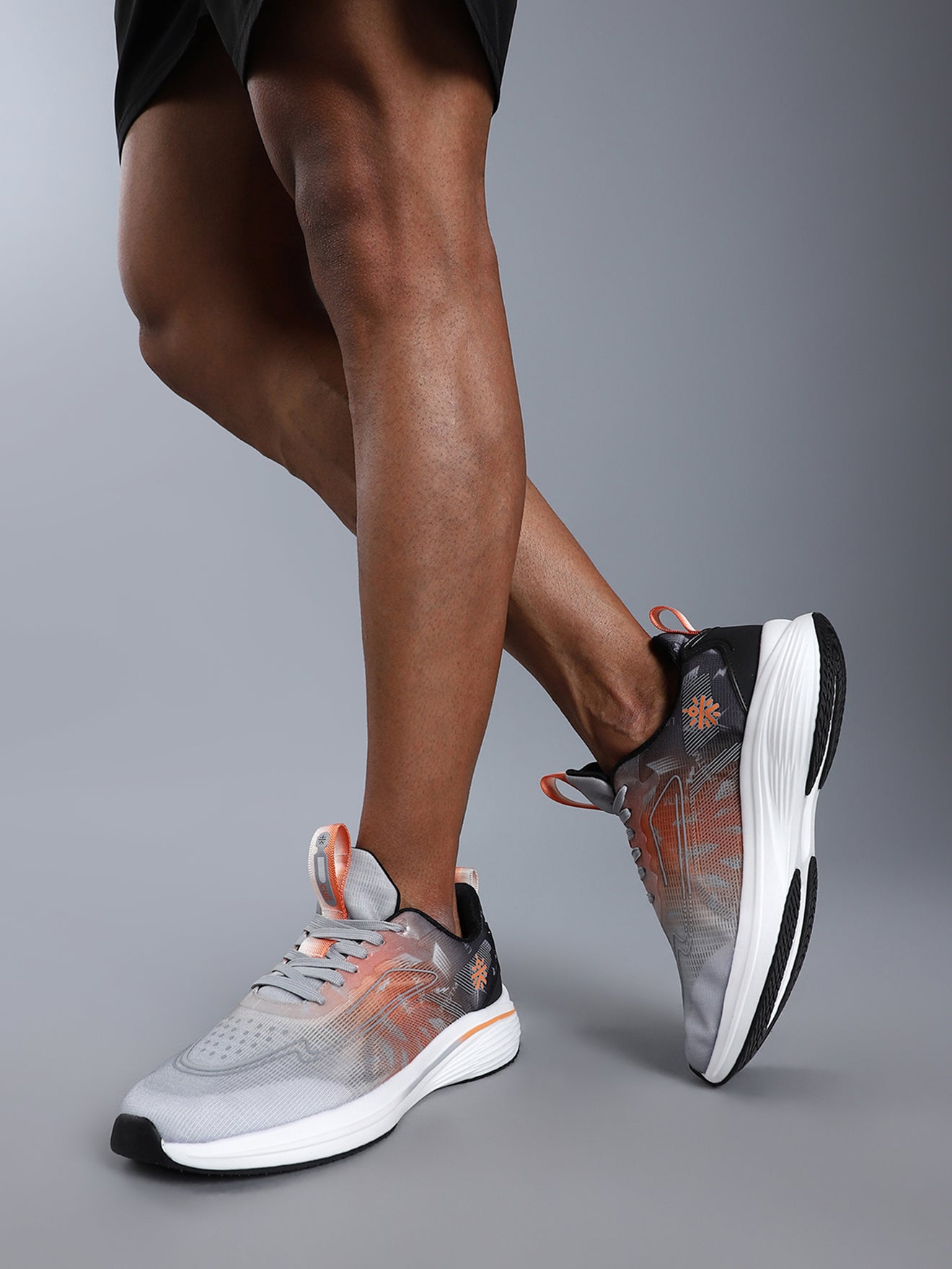 cult Men's Xypher Running Shoes - D.Grey/Orange