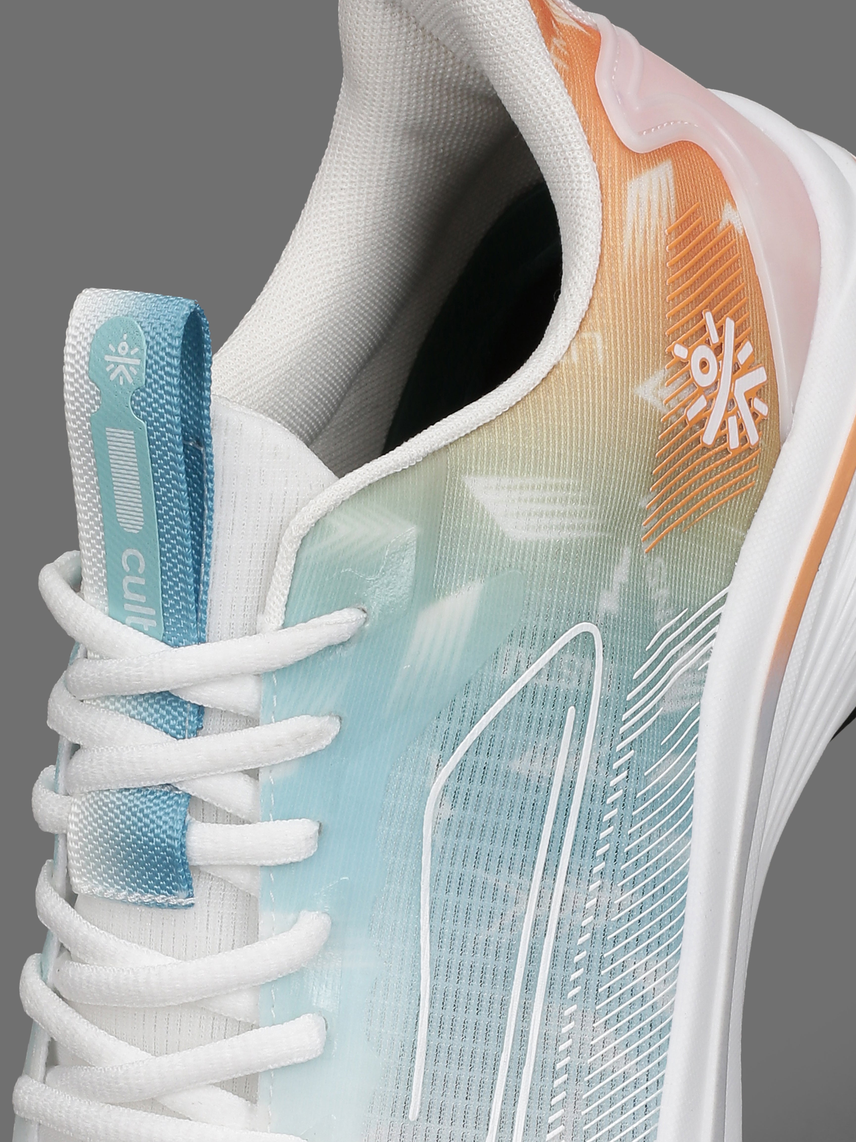 cult Men's Xypher Running Shoes - White/Orange