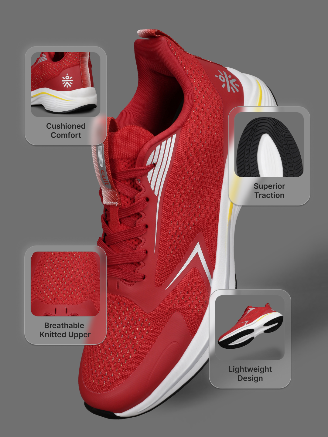 cult Men's Nexar Running Shoes - Red