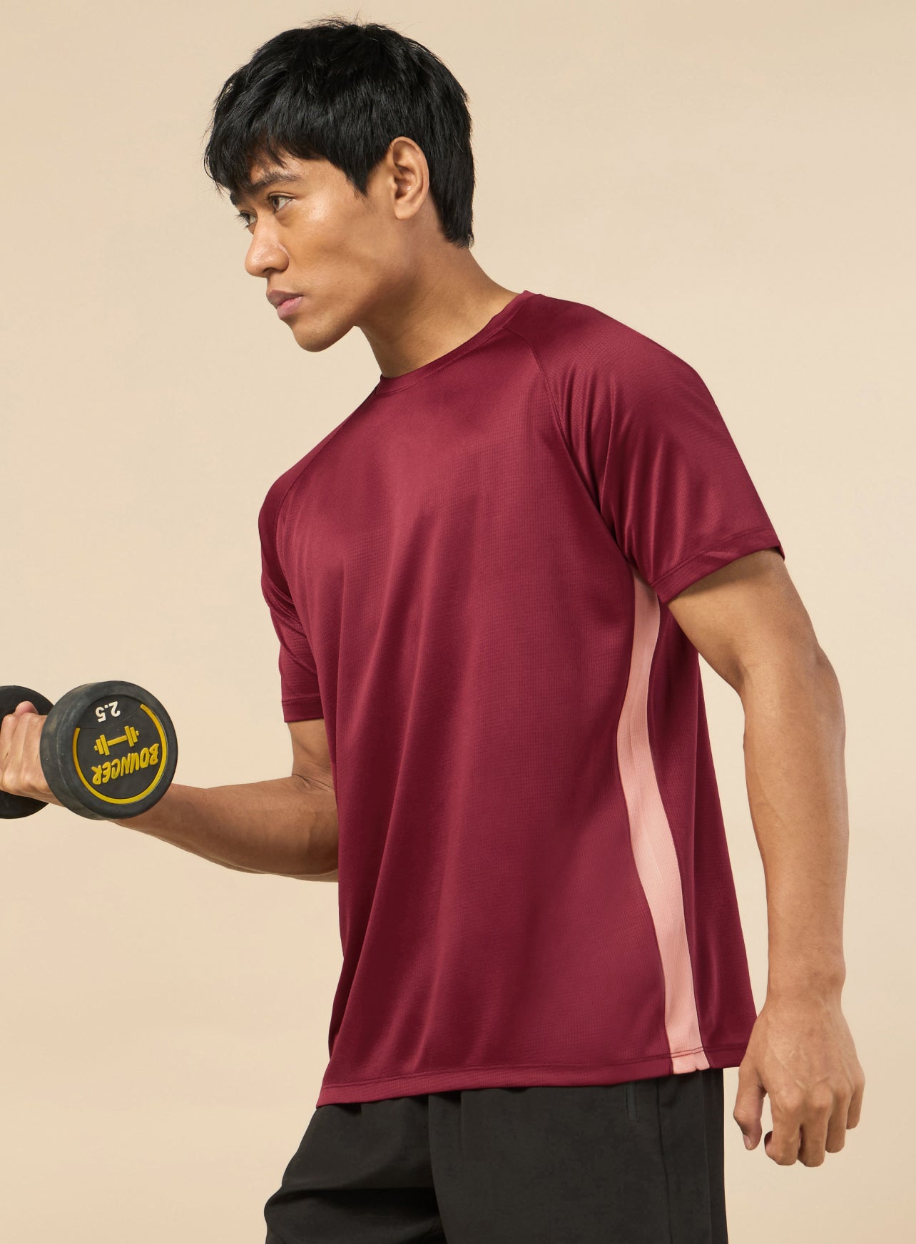 Men's Athlete's Maroon Performance T-shirt