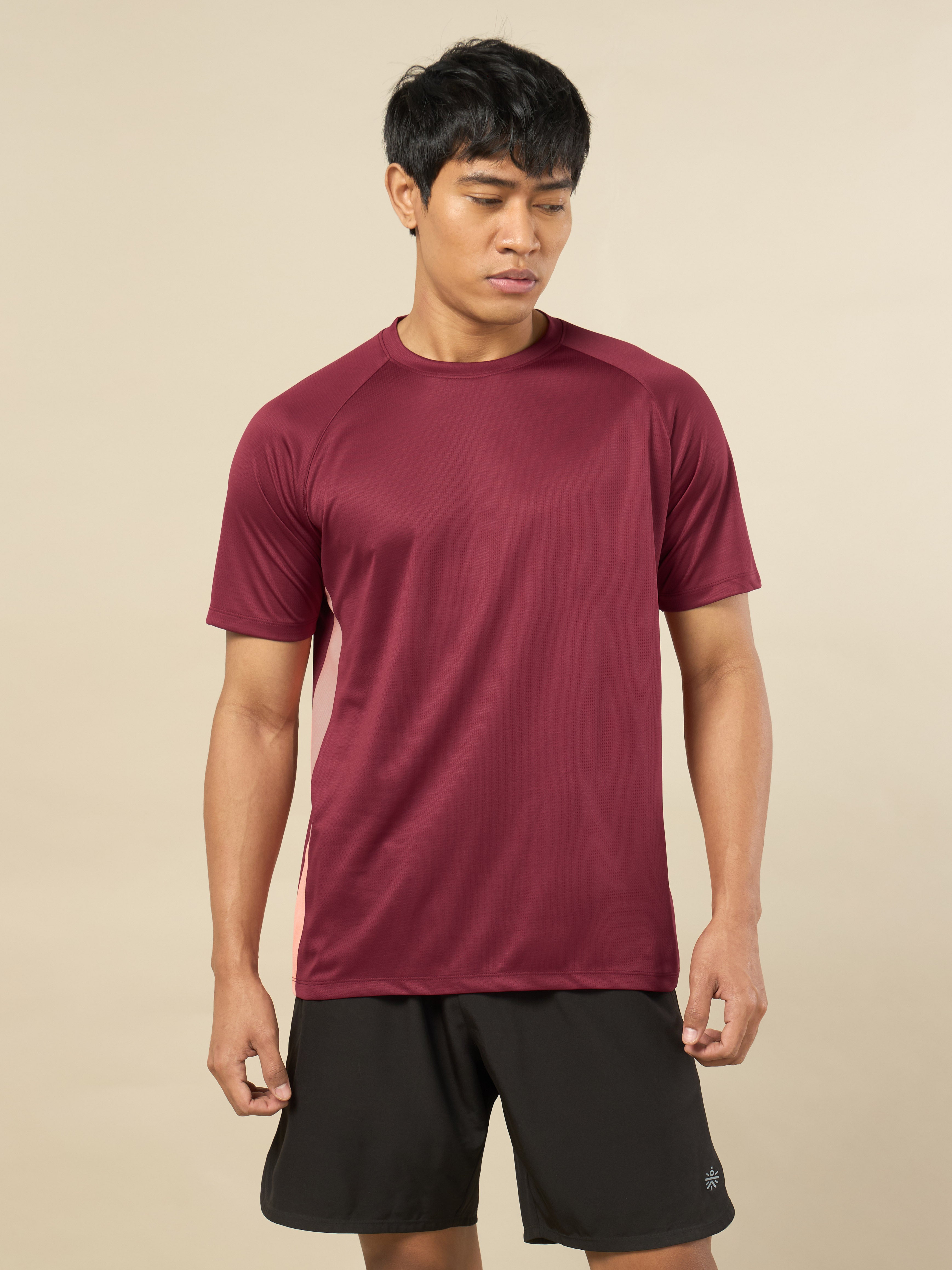 Men's Athlete's Maroon Performance T-shirt