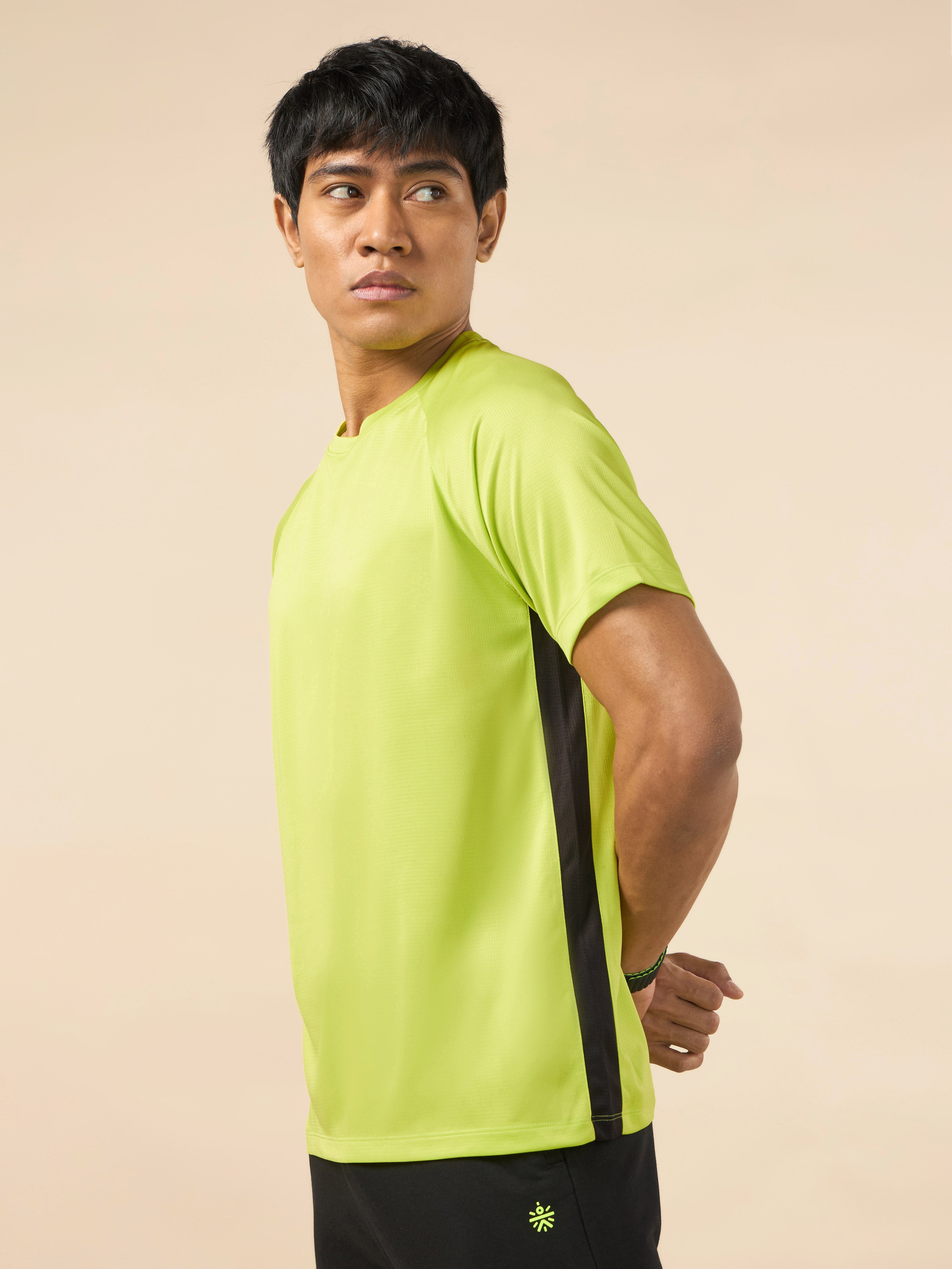 Men's Athlete's Neon Green Performance T-shirt
