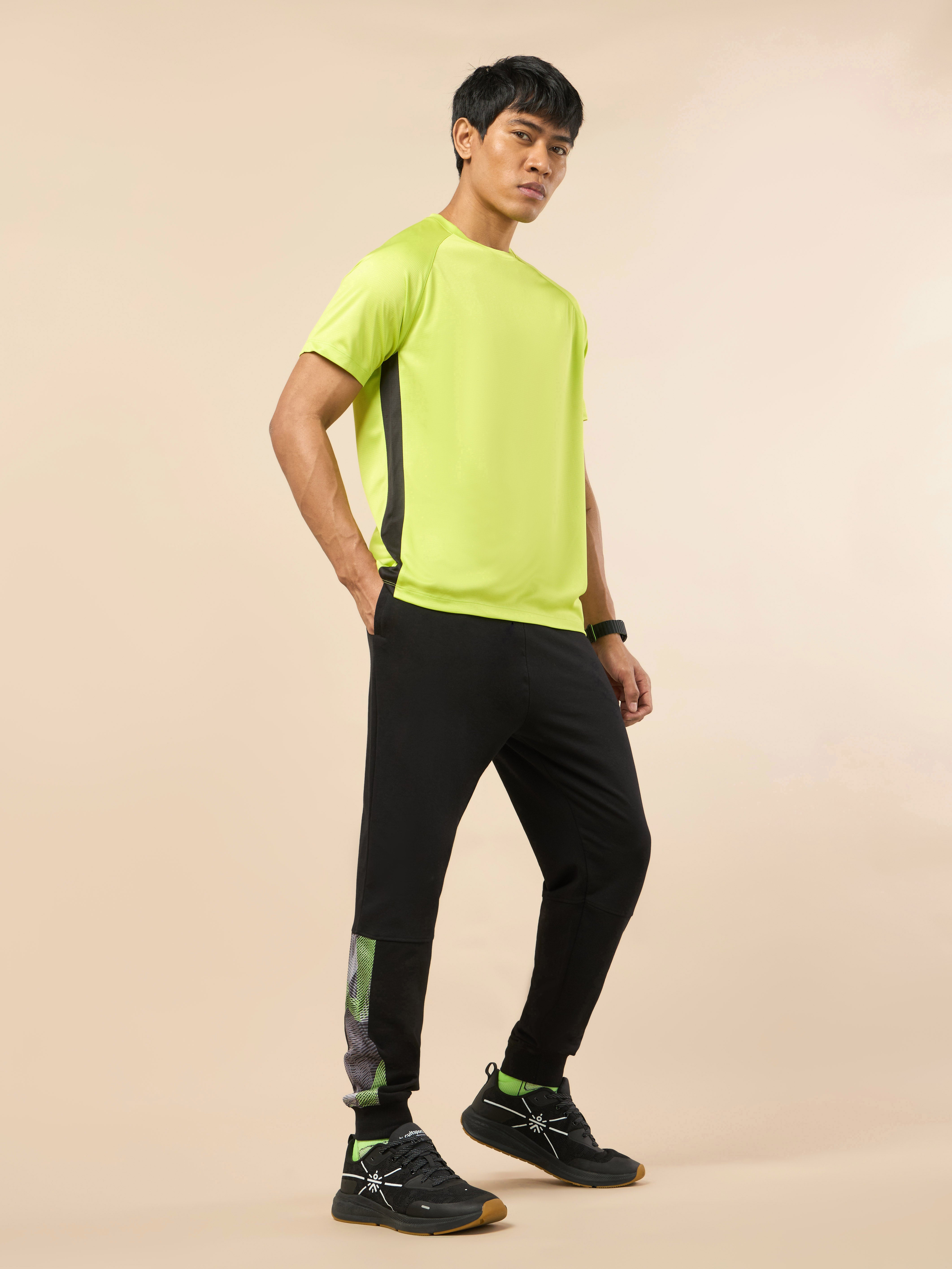 Men's Athlete's Neon Green Performance T-shirt