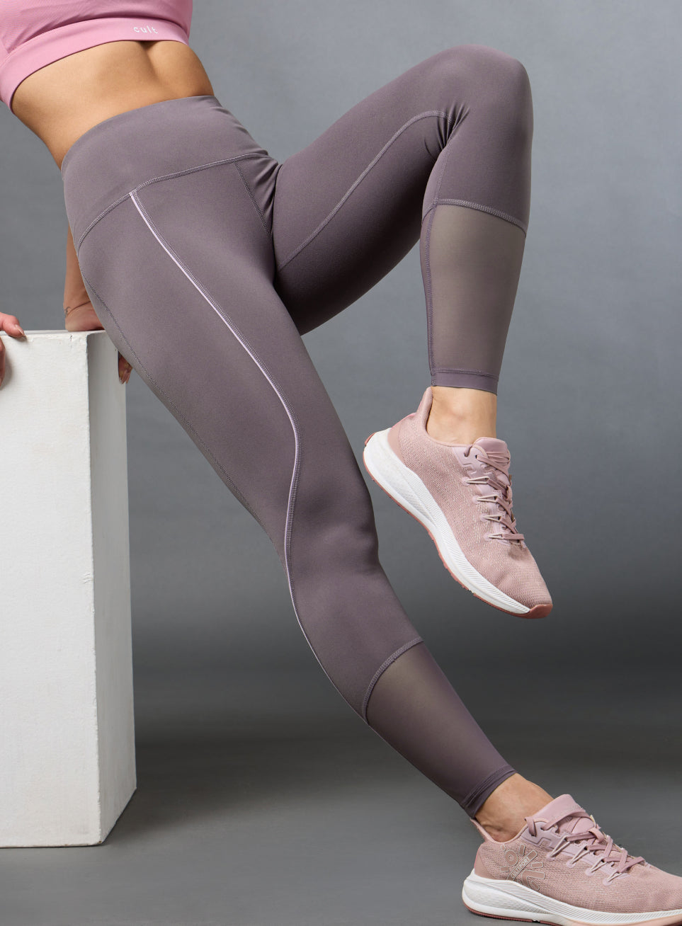 Women's Pink Pace Up Running COMFlex Tights