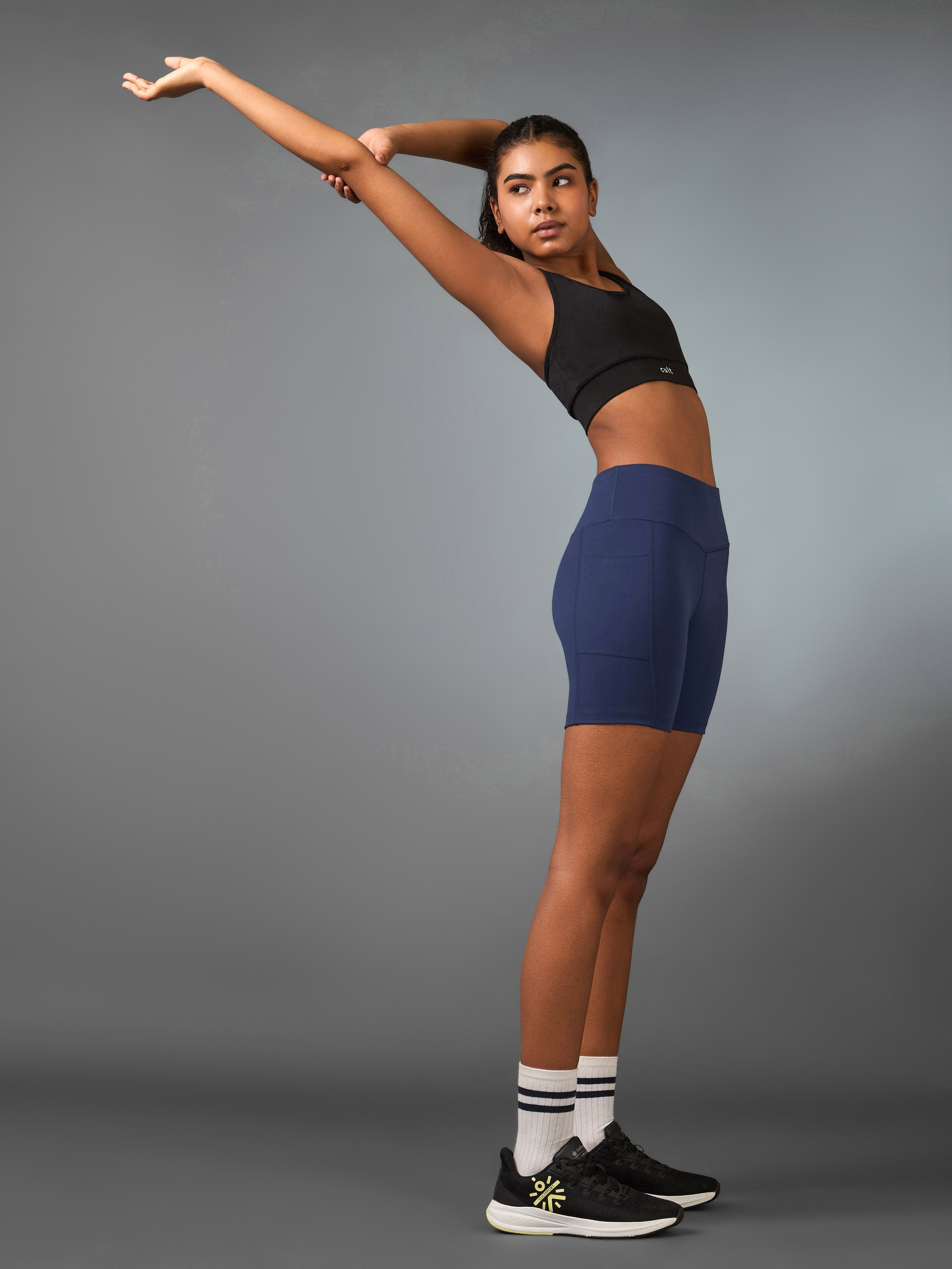 Women's Blue Multi Sports Cycling COMFLex Shorts