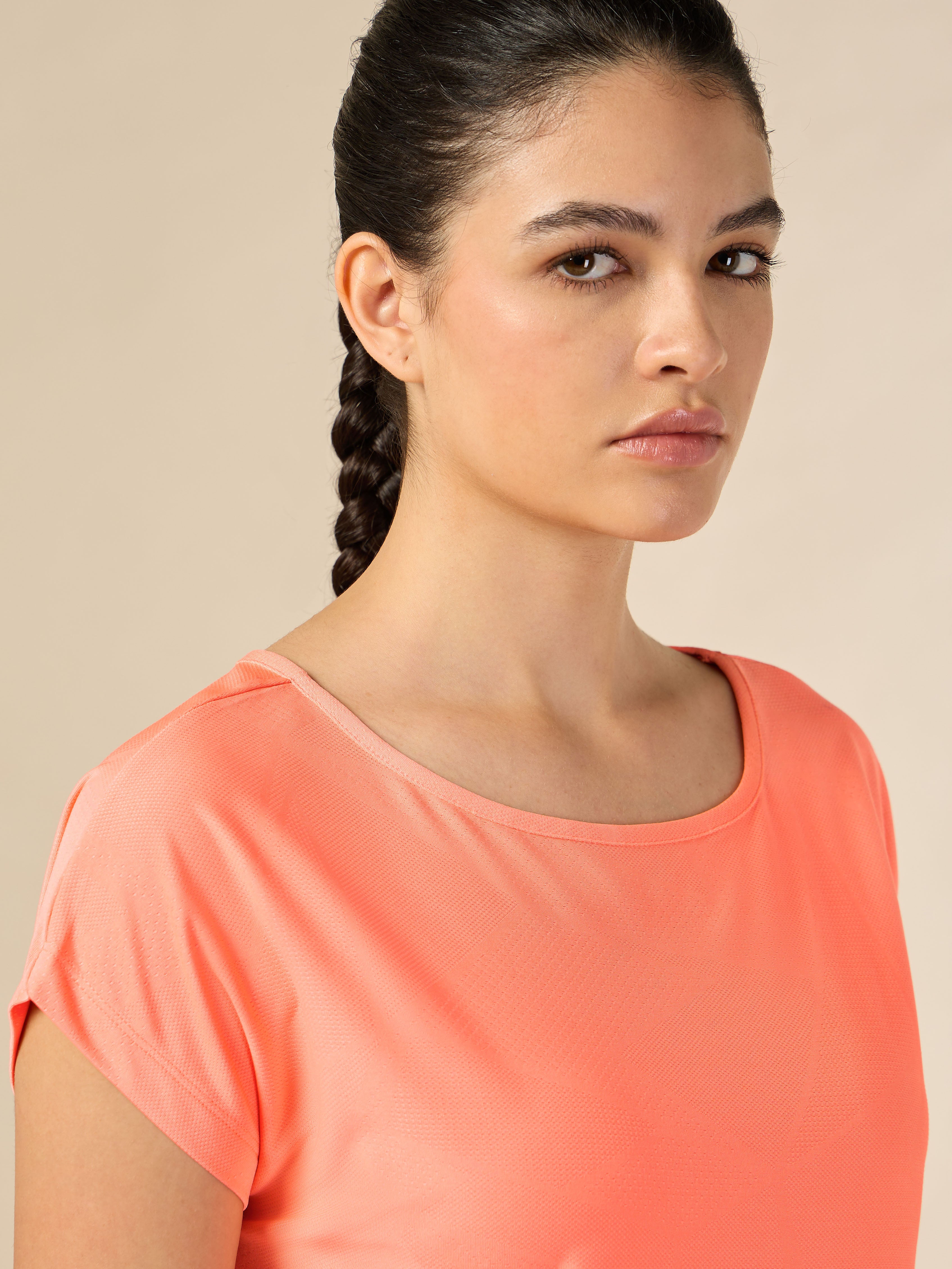 Women's Premium Jacquard Knit Orange top