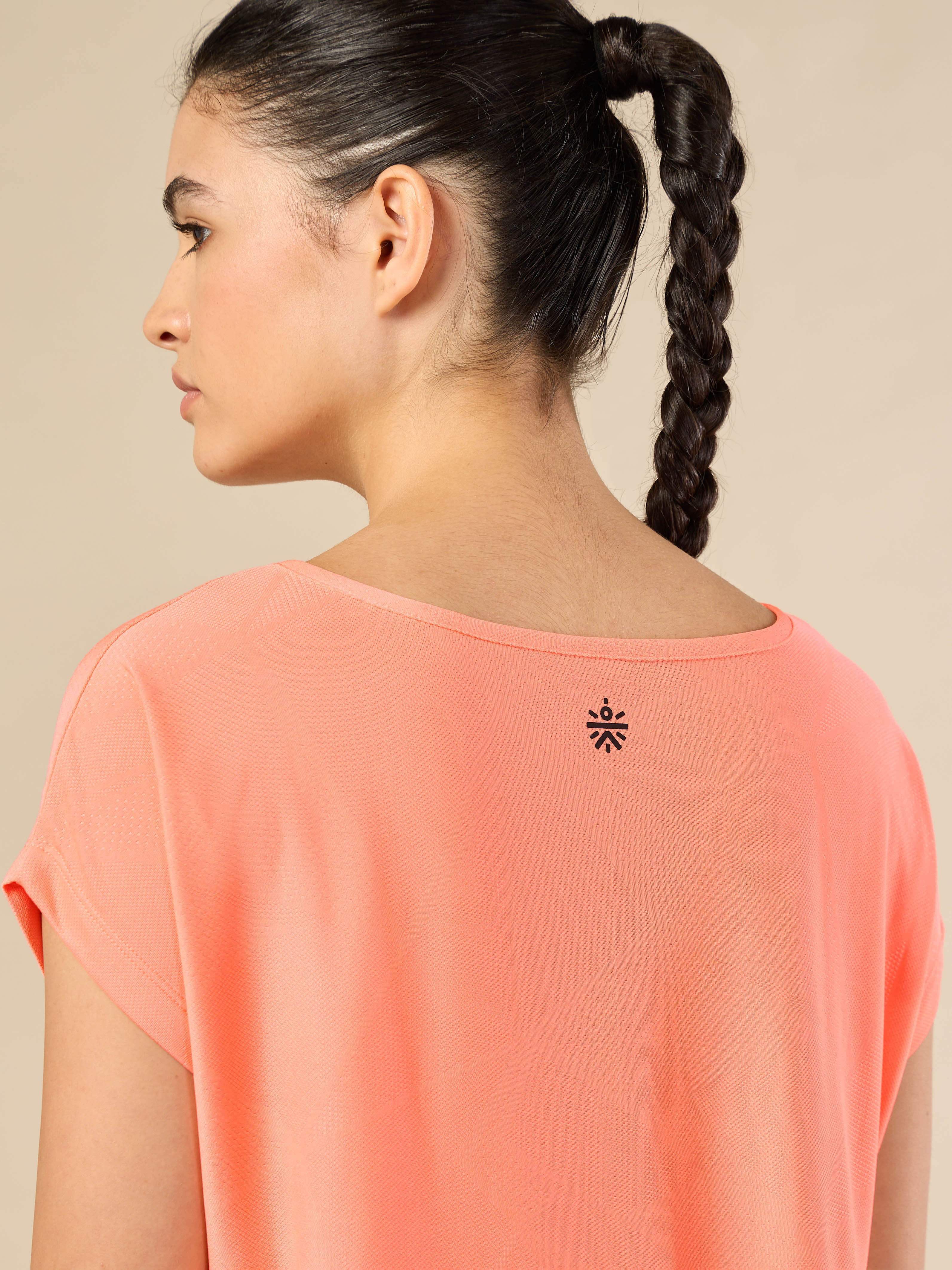 Women's Premium Jacquard Knit Orange top