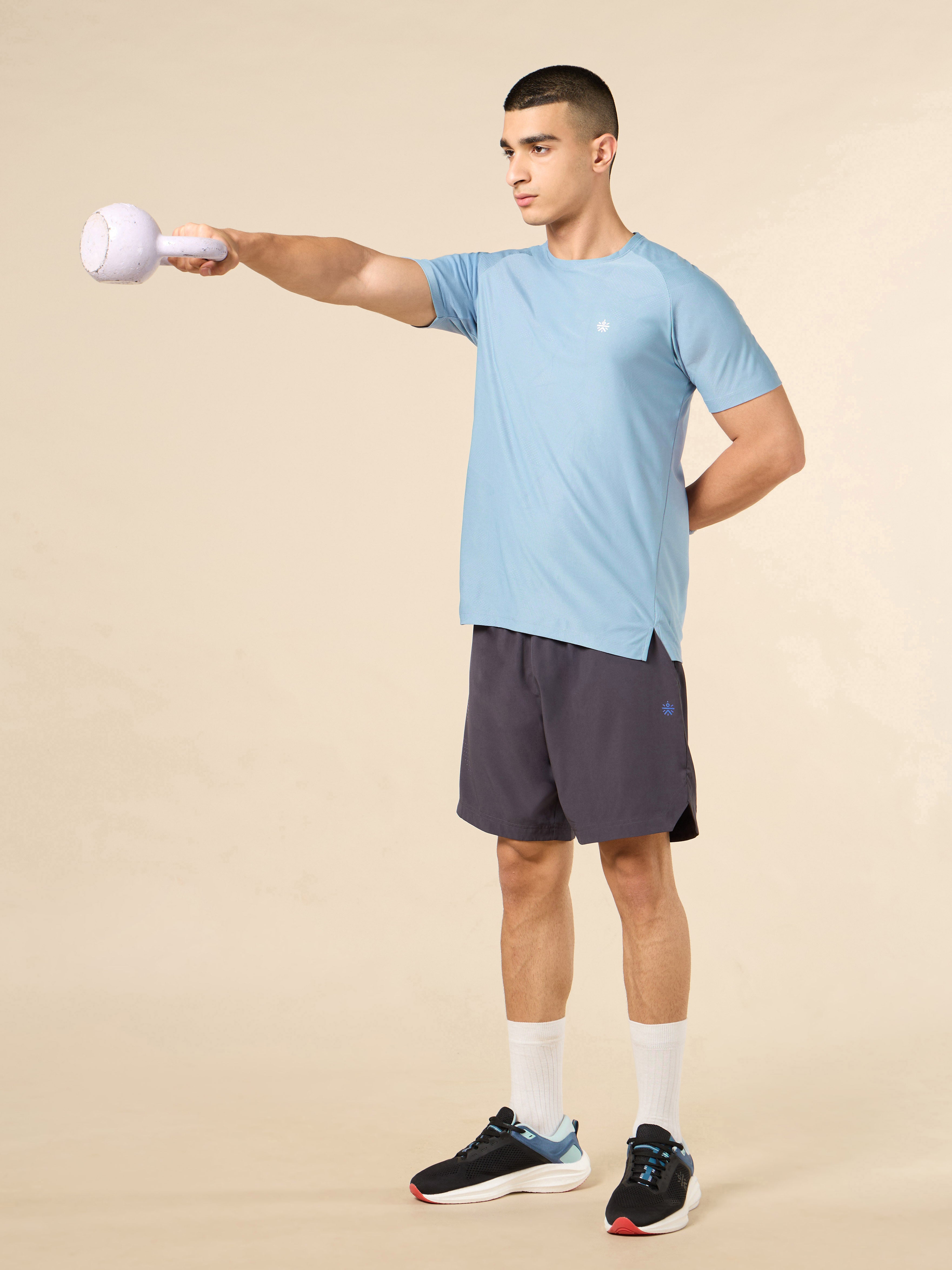 Men's Blue All Sport Jacquard Knit Training T-shirt