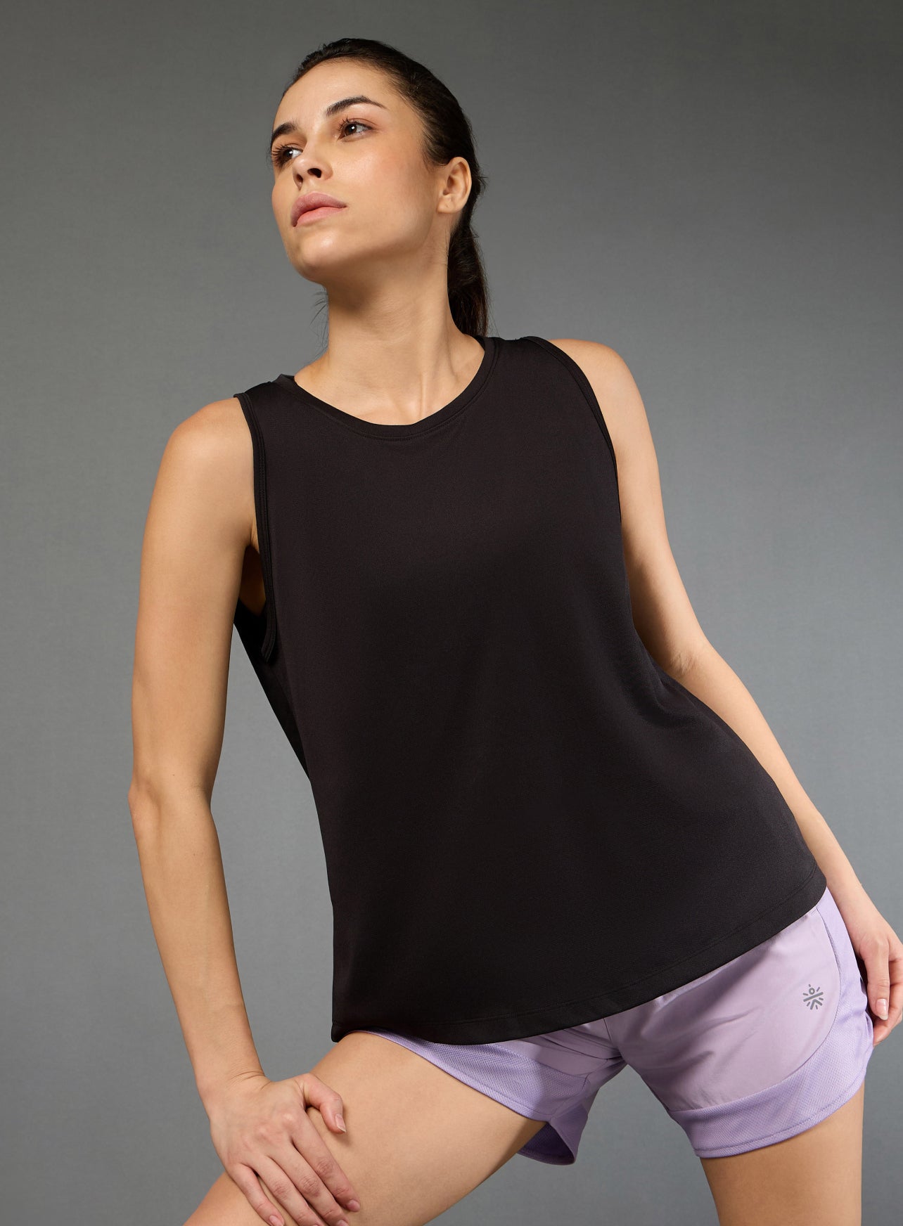 Women's All Day Active Black Tank