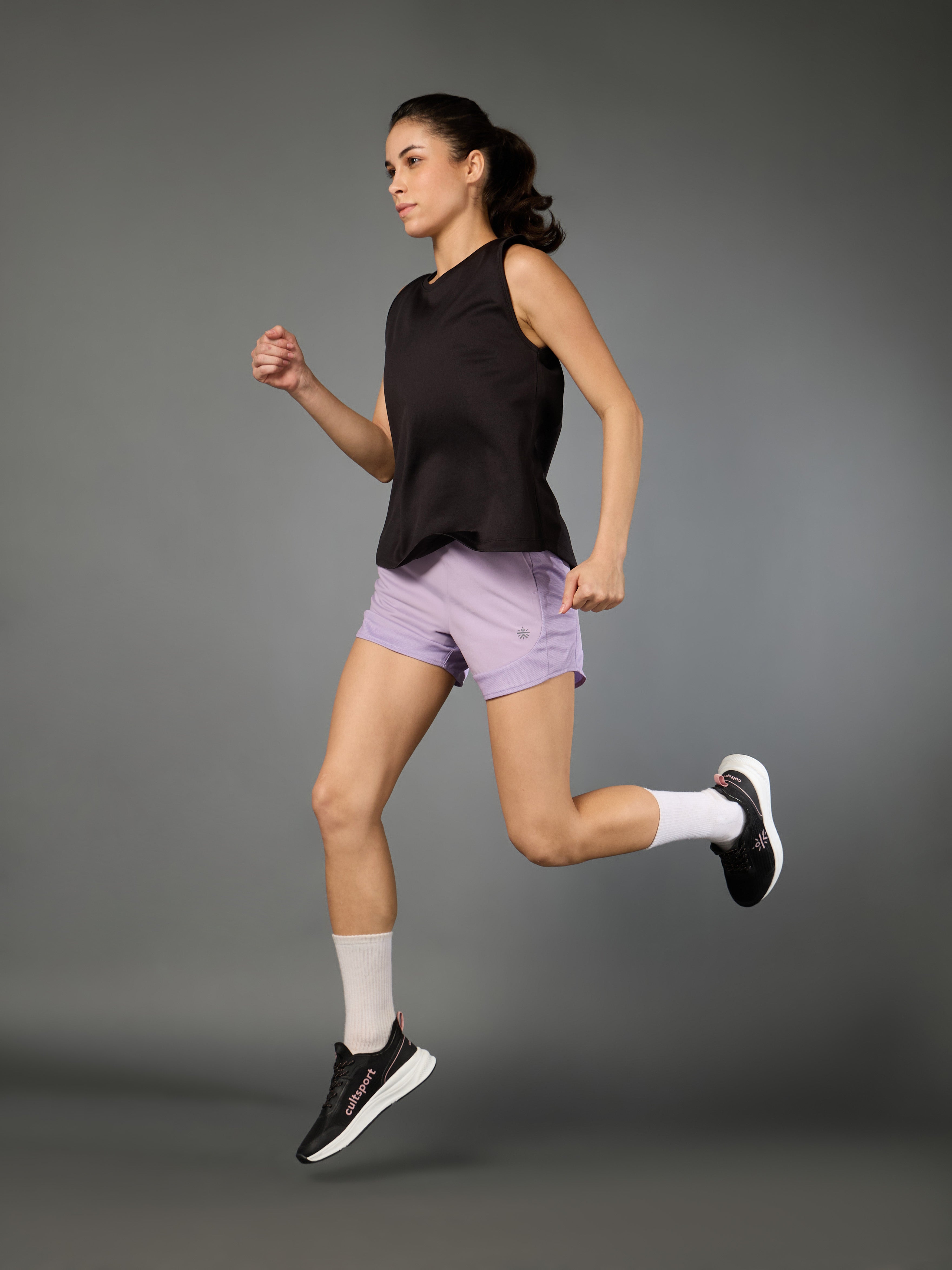 Women's All Day Active Black Tank