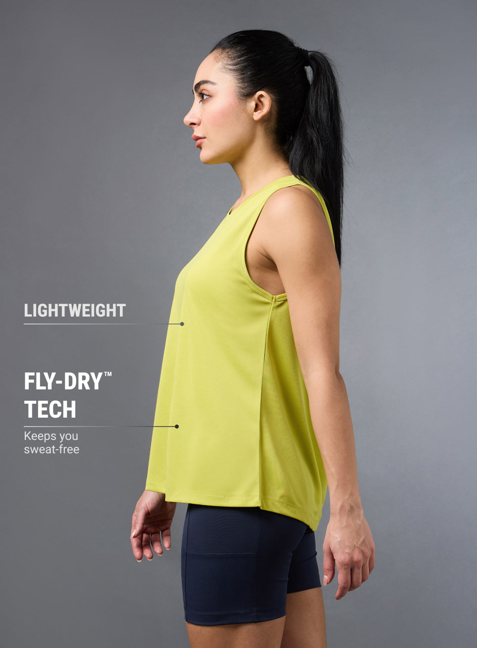 Women's All Day Active Lime Tank