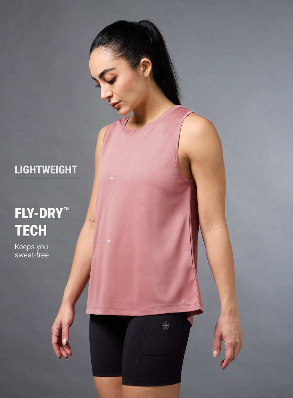 Women's All Day Active Pink Tank