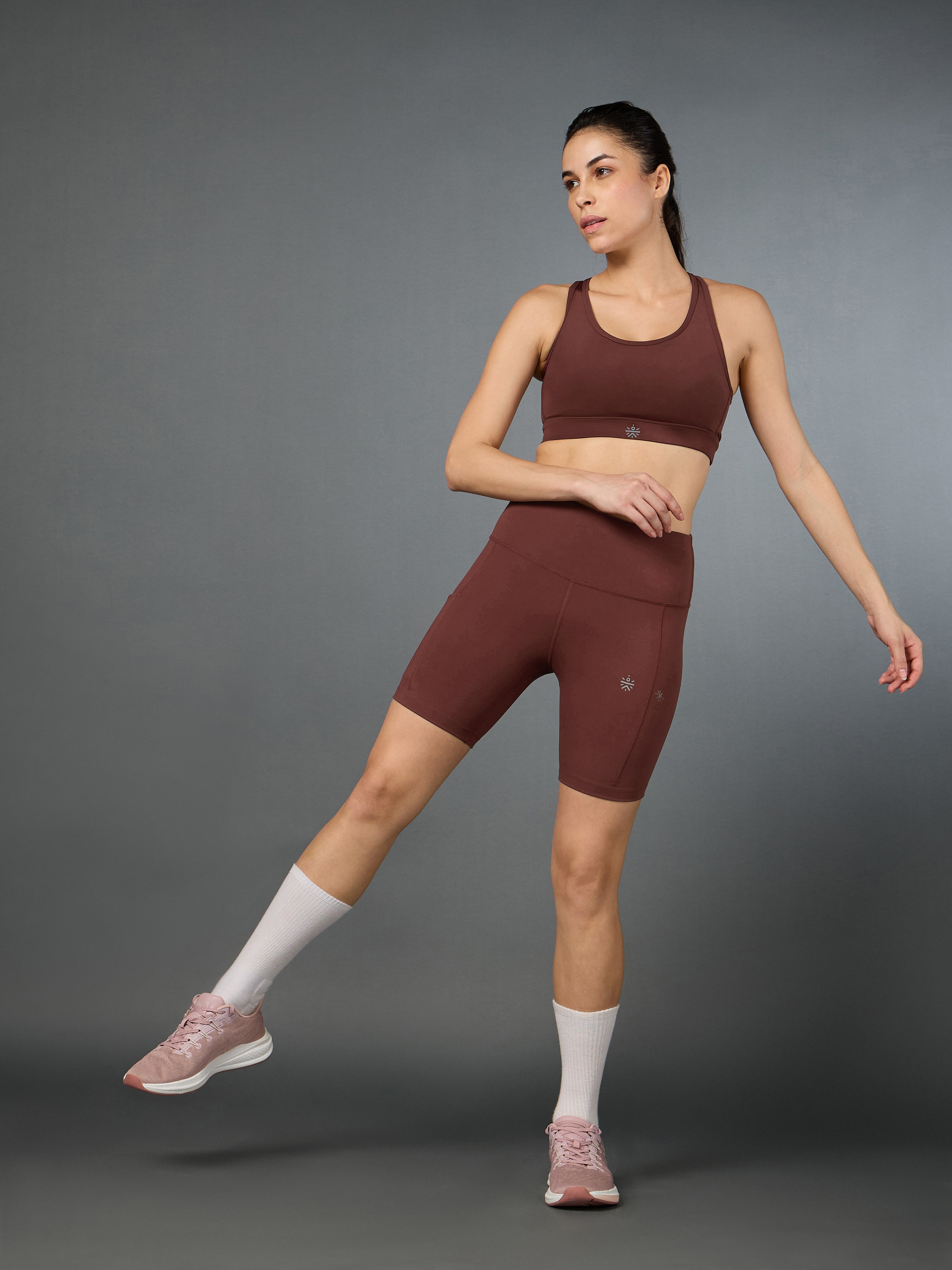 Women's Cross Back Maroon Performance Bra