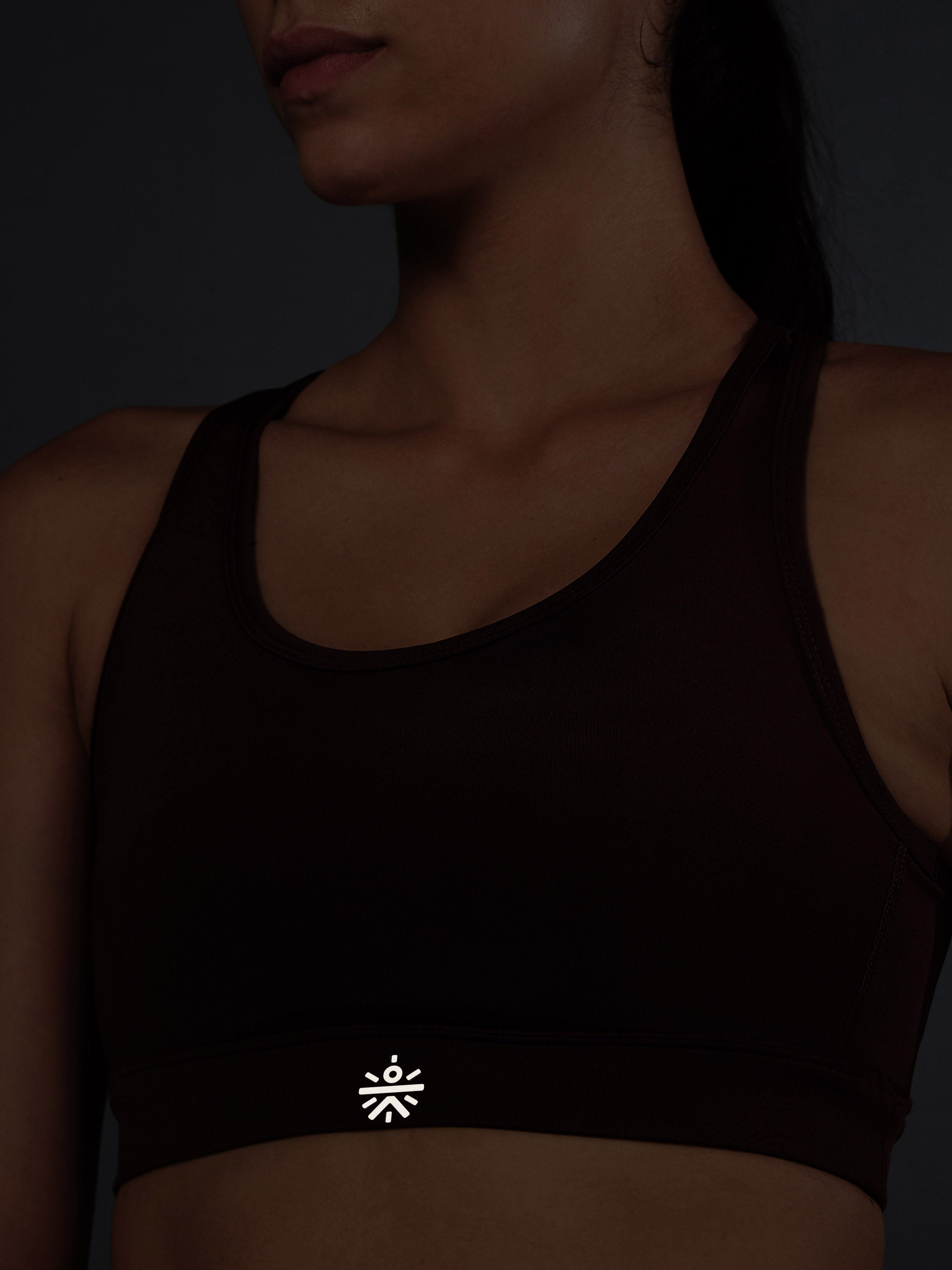 Women's Cross Back Maroon Performance Bra