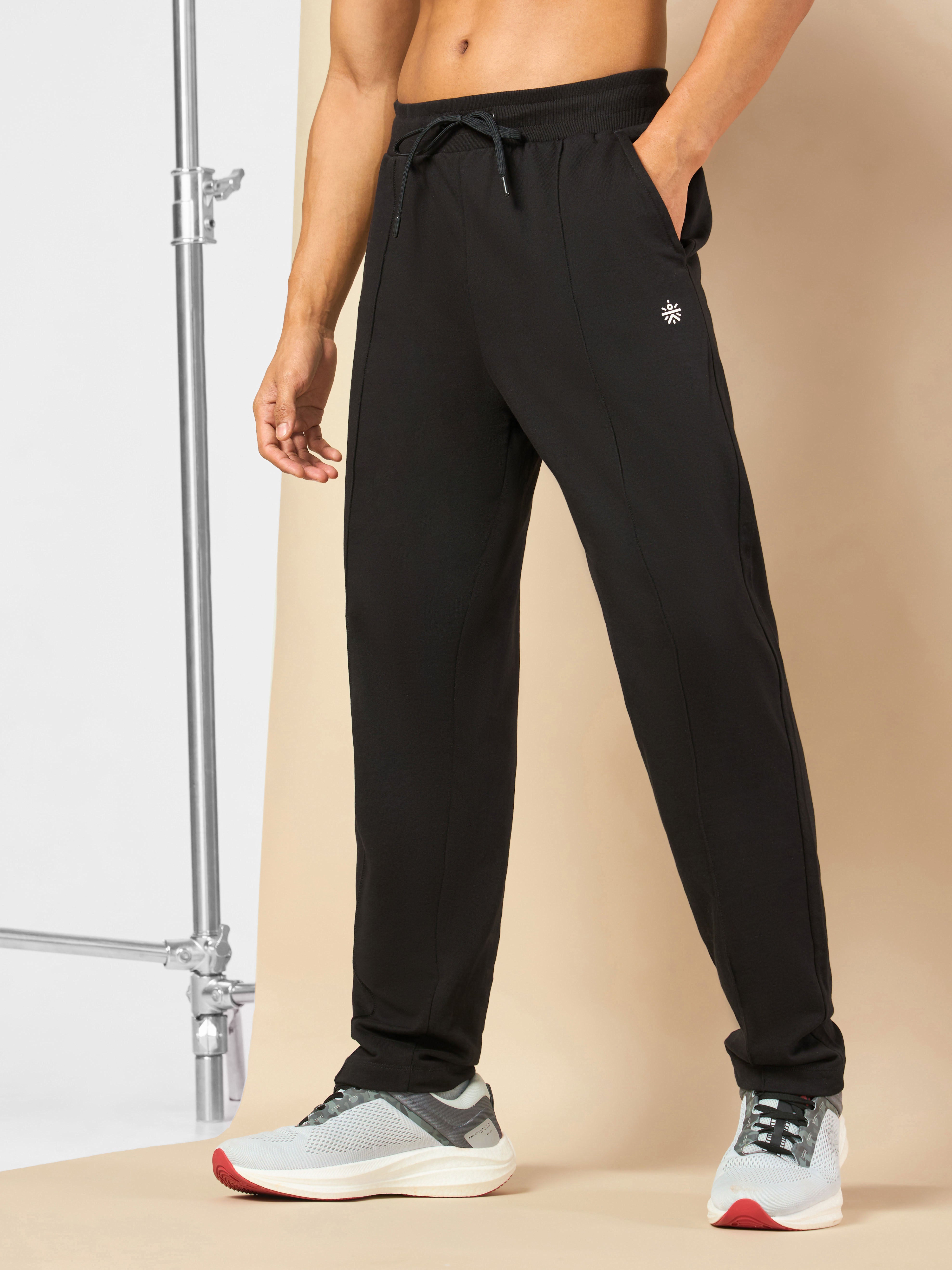 Men's Step Up Black Lifestyle Trackpants