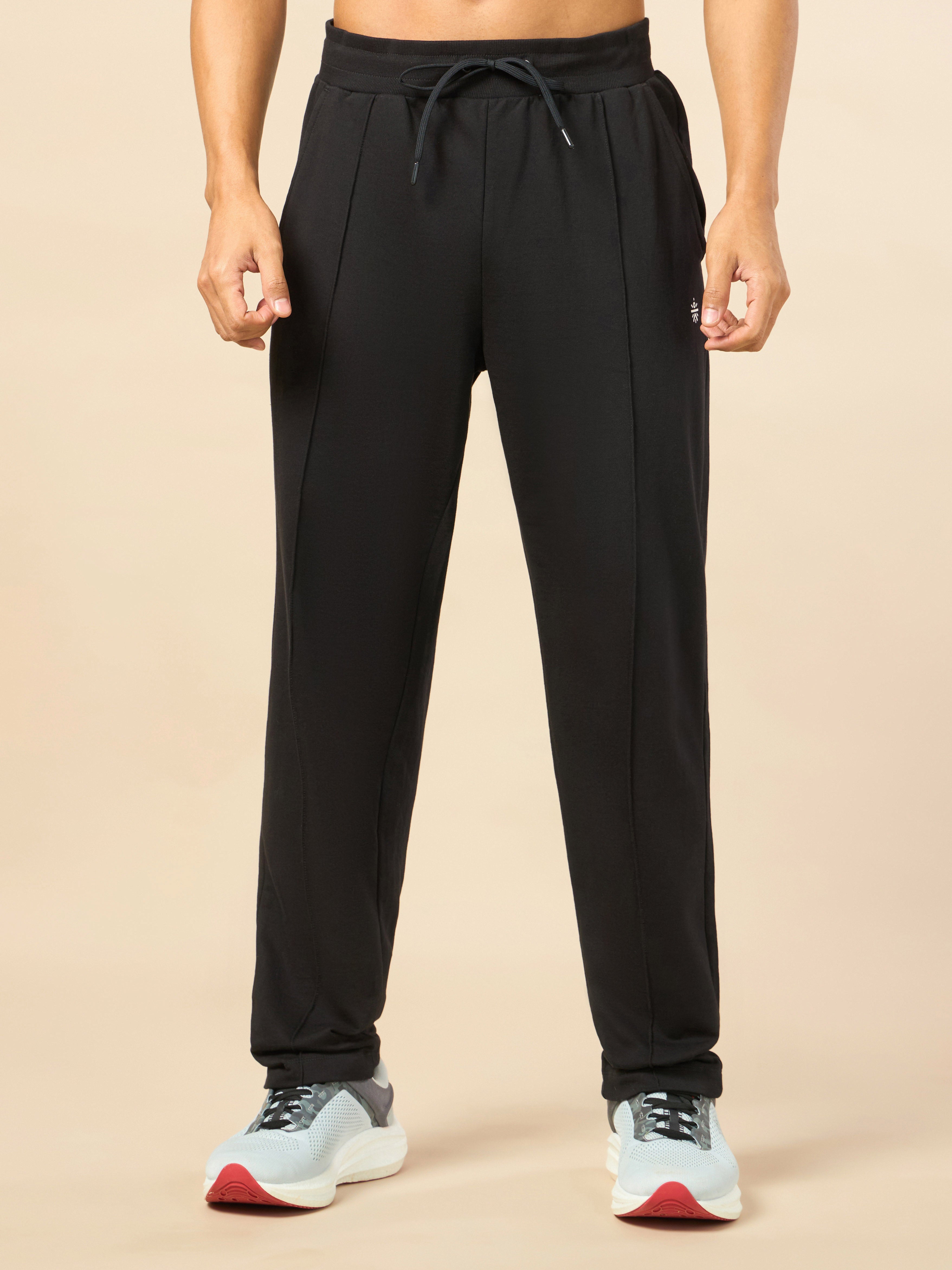 Men's Step Up Black Lifestyle Trackpants