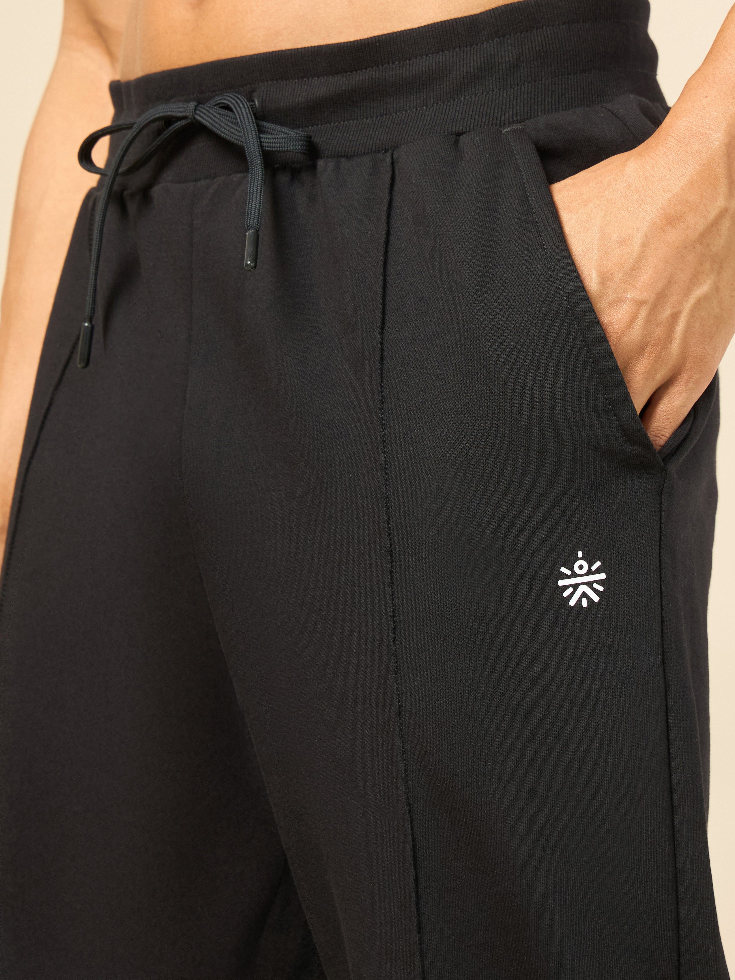 Men's Step Up Black Lifestyle Trackpants