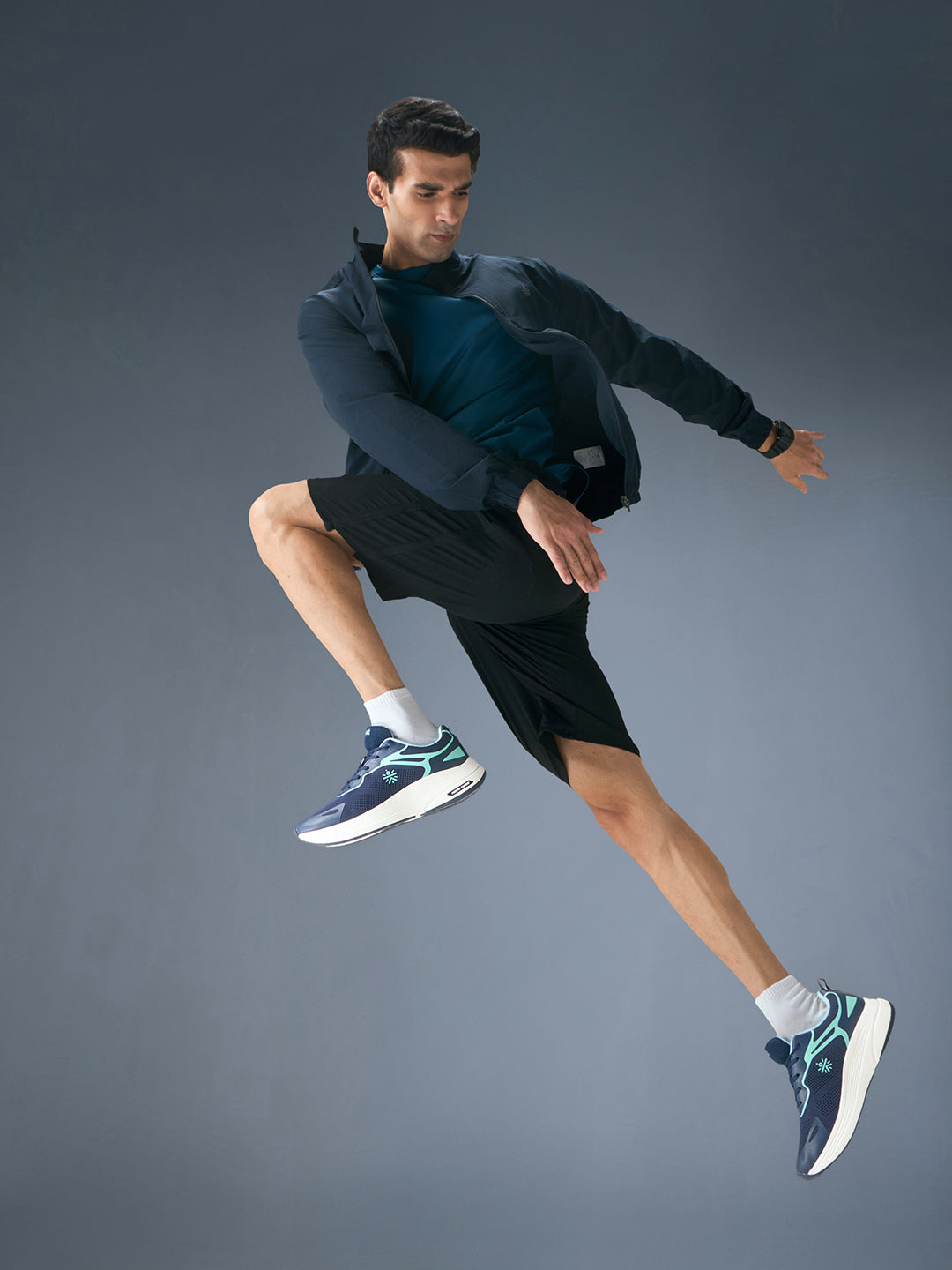 cult Men's Zyon Running Shoes with Durable Rubber Outsole & Cushioning for Runs up to 20 km - Teal/Mint